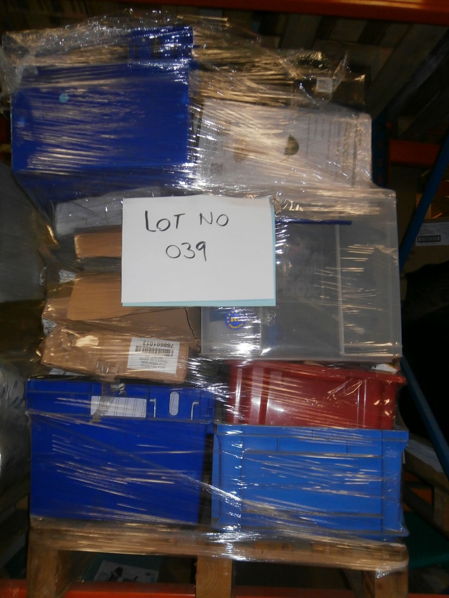 1 x Mixed Pallet of Stock/Stationery Including Suspension Files, Lexmark Products, Lamps, Storage