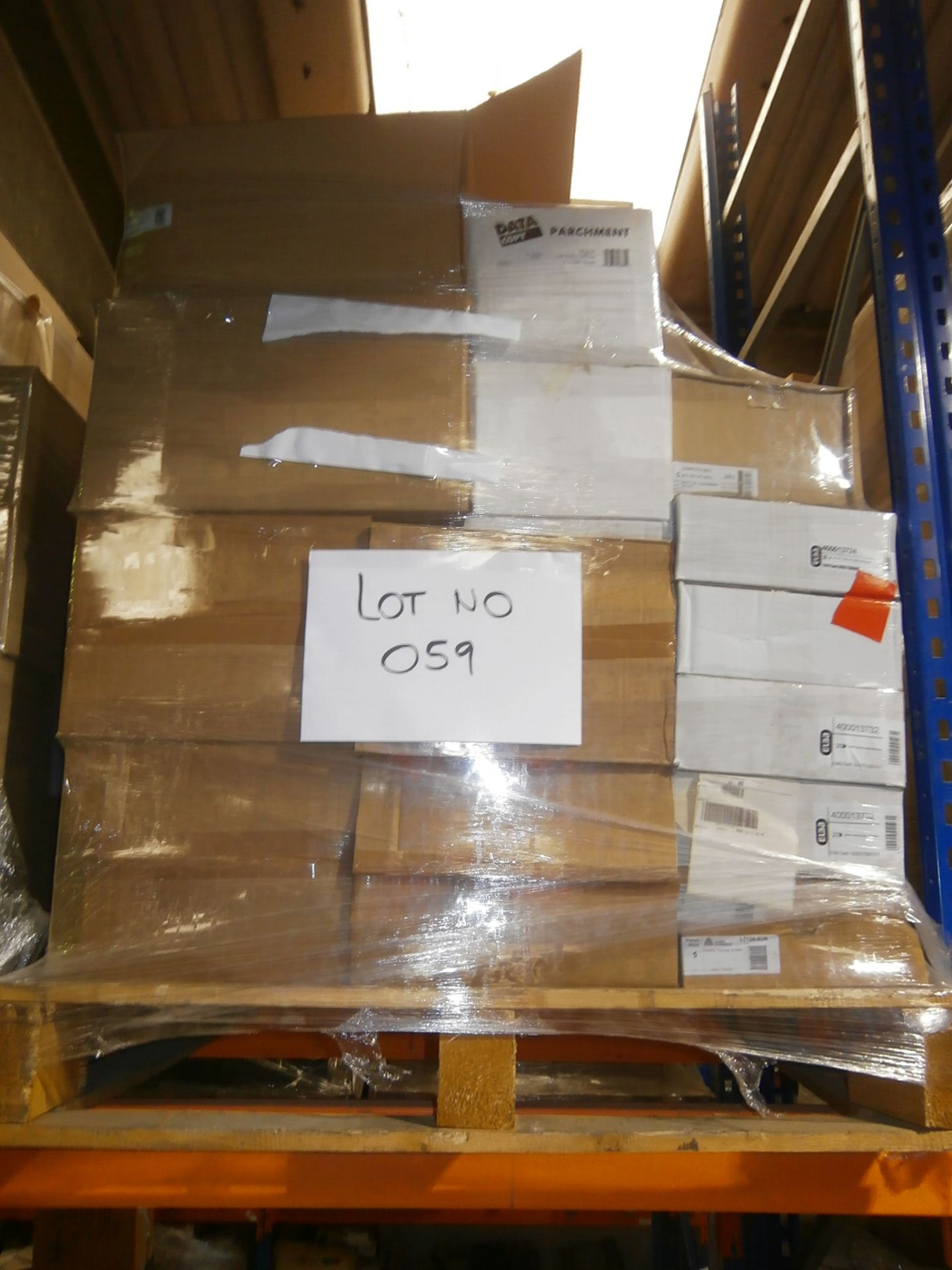 1 x Pallet of Mixed Stationery Including Box Wallets, Elba Products, Report Covers, Parchment Paper,