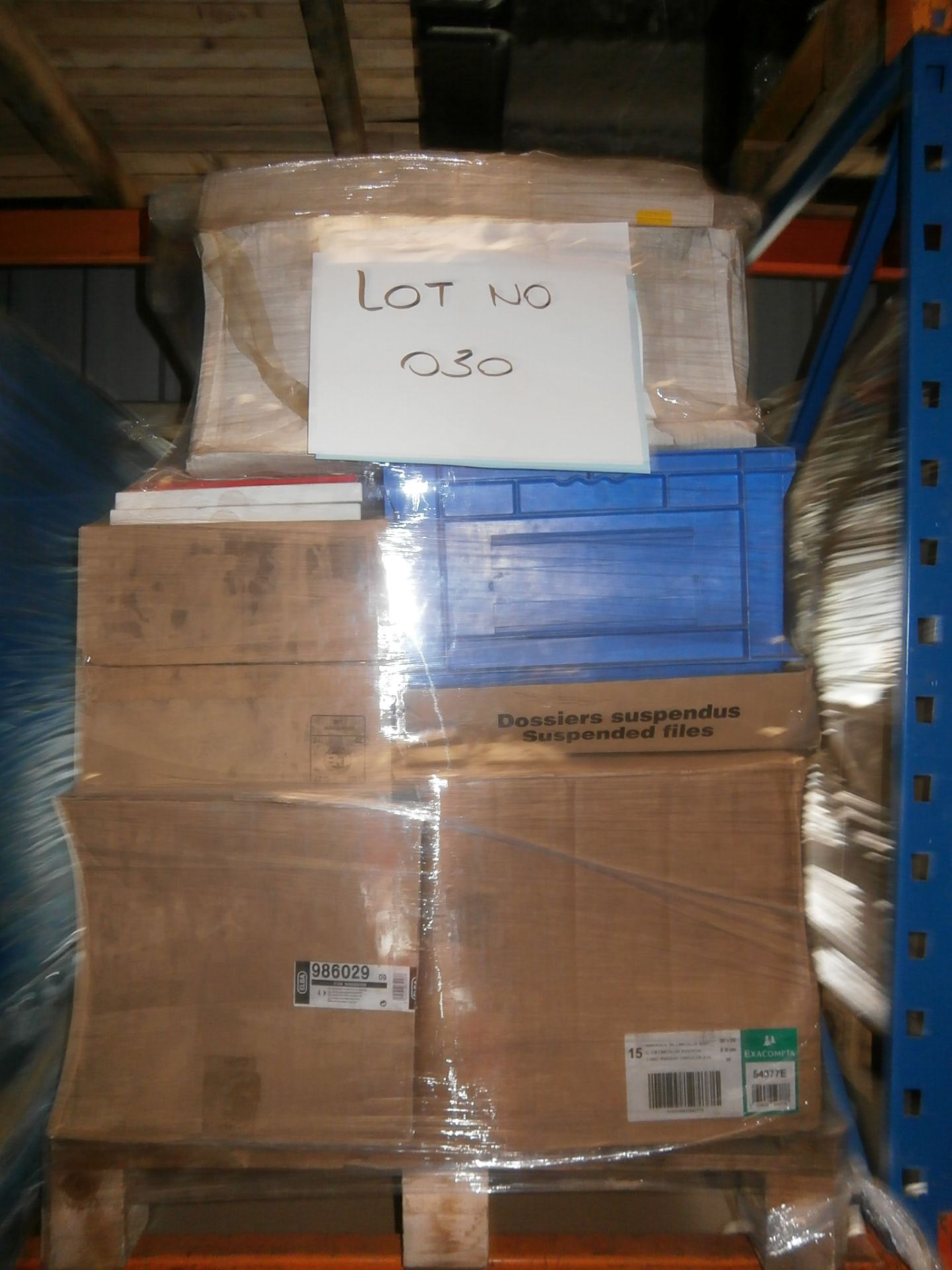 1 x Pallet of Mixed Stationary Including, Suspension Files, Letter Trays, Jiffy Bags, Combbinds,