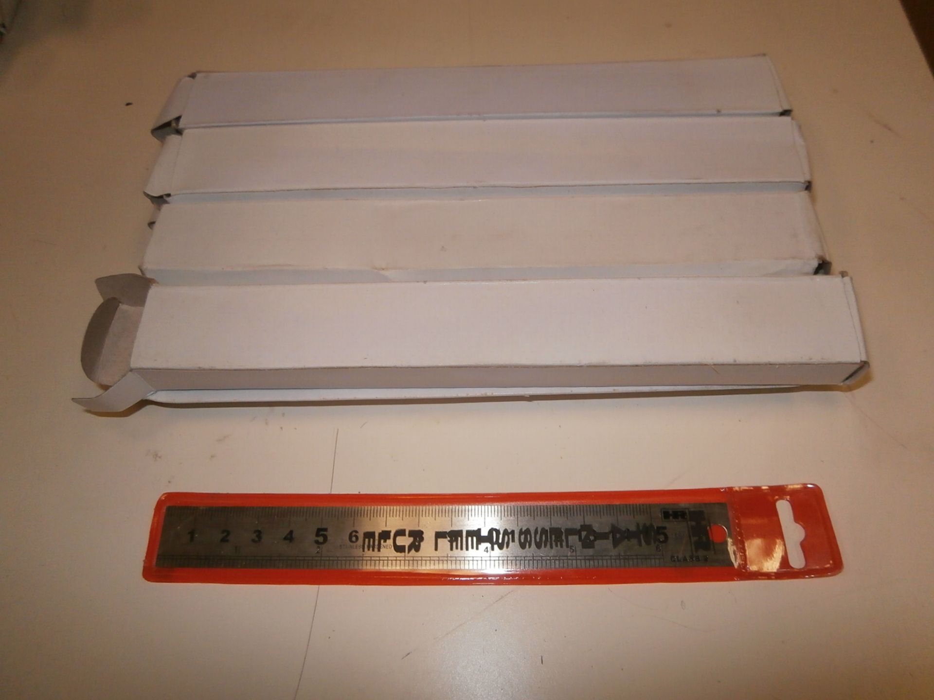 8 Boxes of HR 150MM Stainless steel Engineers Rulers approx 9 rulers per box. (CS)