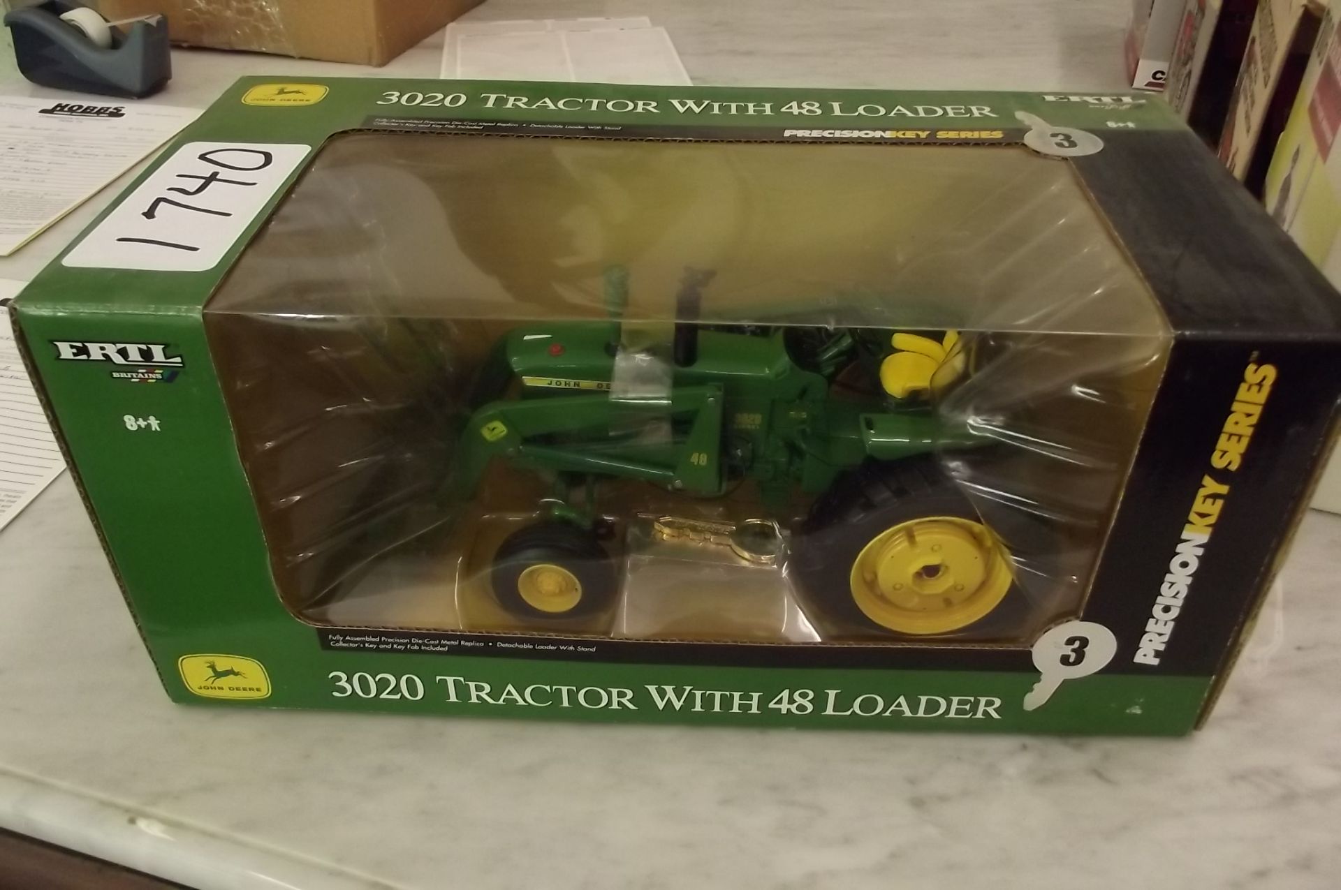 Lot 1740 TOY TRACTOR JOHN DEERE 3020 WITH 48 LOADER