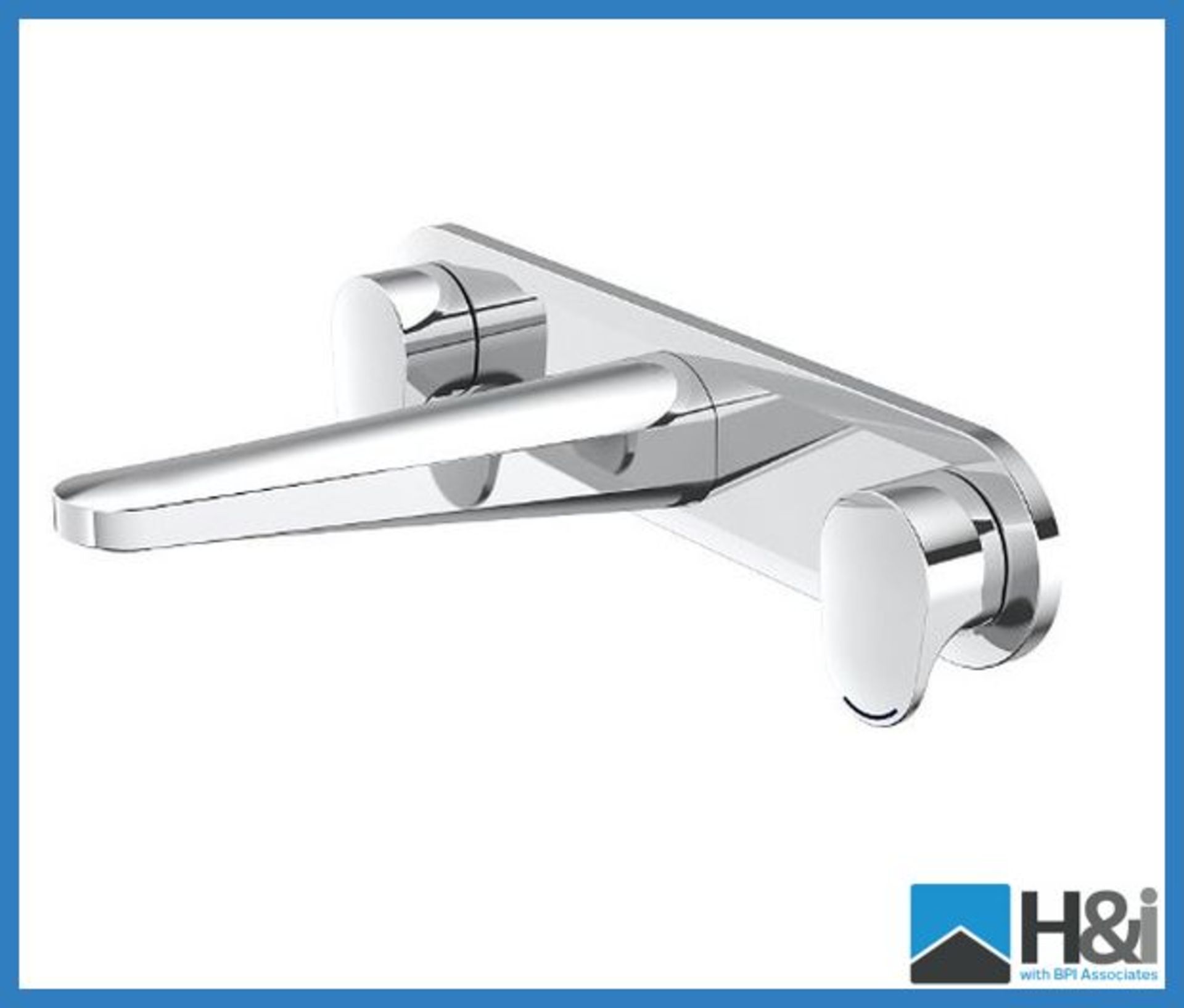Designer Methven Kaha 3-Hole Wall Mounted Mixer with Backplate with Chrome Finish. Typical RRP 279
