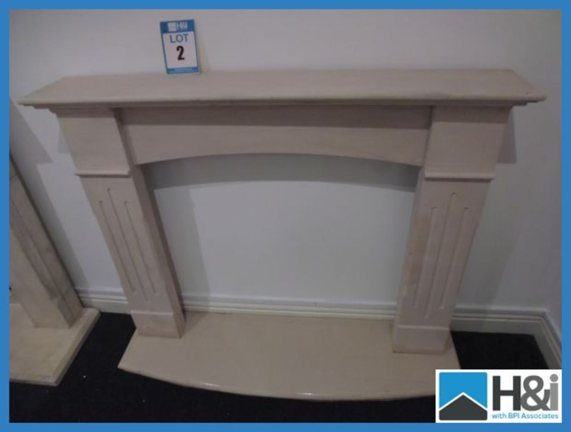 Stone Fire Surround. 1270 x 1060mm Appraisal: Good Serial No: NA Location: West Stockwith Business