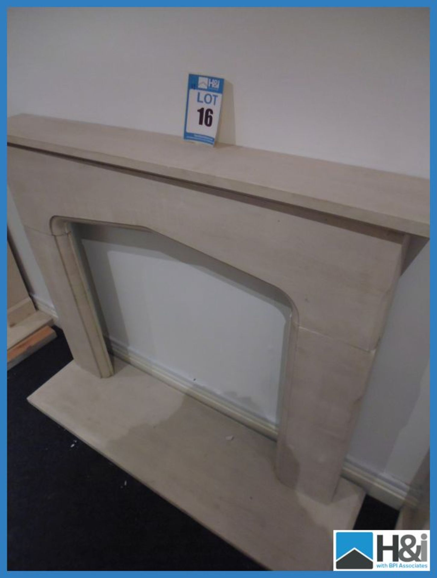 Stone Fire Surround. 1250 x 1070mm + 50mm Thick Half Appraisal: Good Serial No: NA Location: West - Image 2 of 2