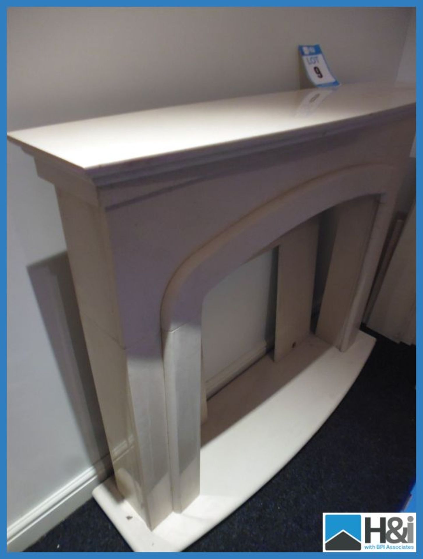Marble Fire Surround. 1270 x 1100mm + 50mm Thick Half Appraisal: Good Serial No: NA Location: West - Image 3 of 3