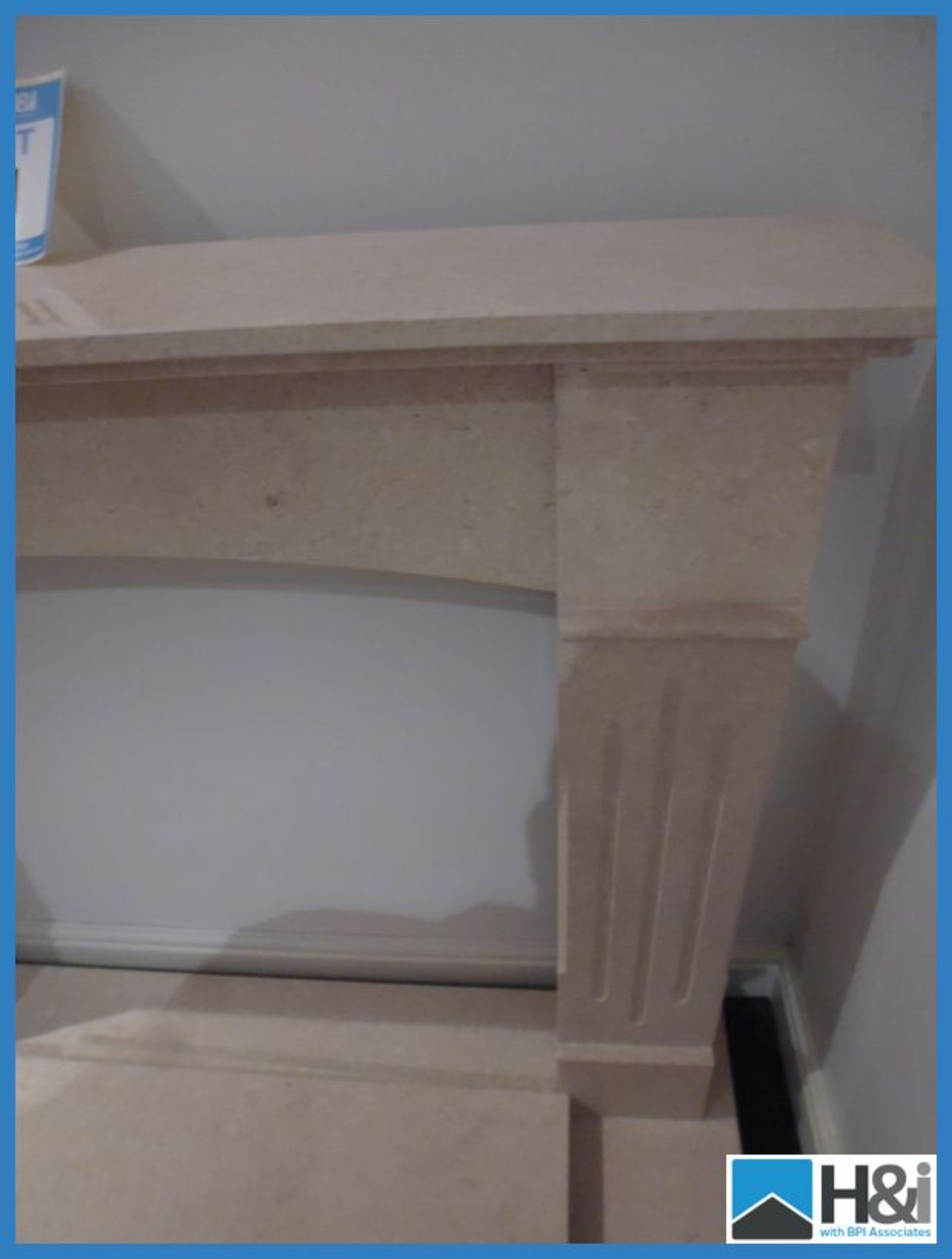 Marble Fire Surround. 1260 x 1060mm + 50mm Thick Half Appraisal: Good Serial No: NA Location: West - Image 2 of 3