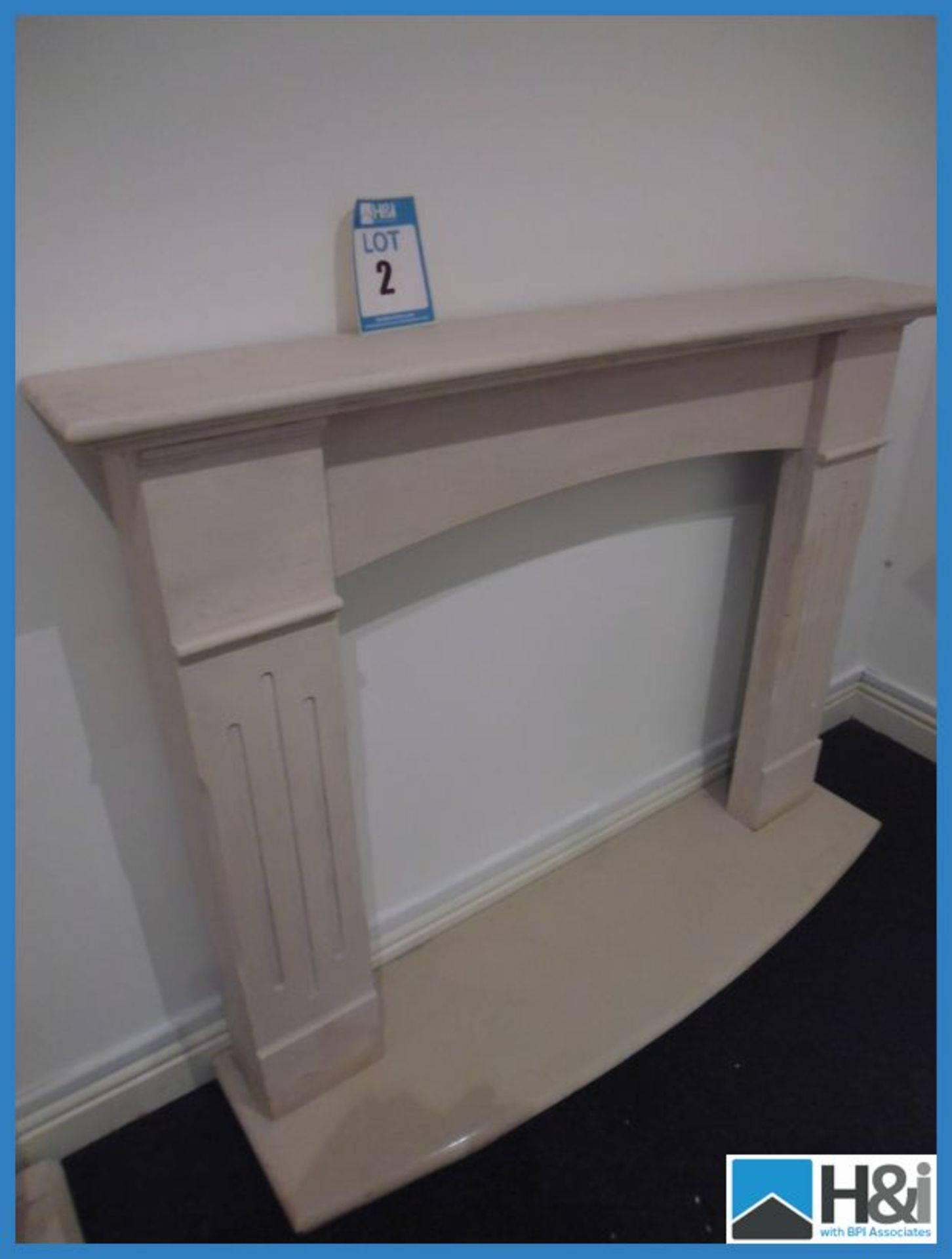 Stone Fire Surround. 1270 x 1060mm Appraisal: Good Serial No: NA Location: West Stockwith Business - Image 2 of 2