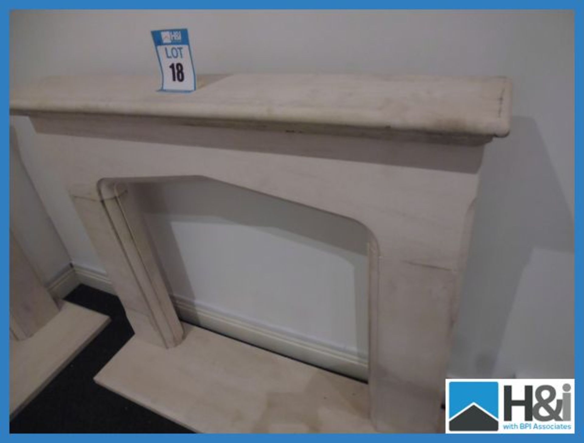 Stone Fire Surround. 1250 x 1080mm + 50mm Thick Half Appraisal: Good Serial No: NA Location: West - Image 2 of 2