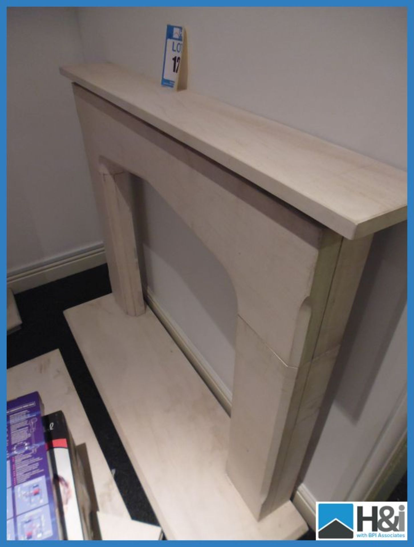 Stone Fire Surround. 1250 x 1060mm + 50mm Thick Half Appraisal: Good Serial No: NA Location: West - Image 2 of 2