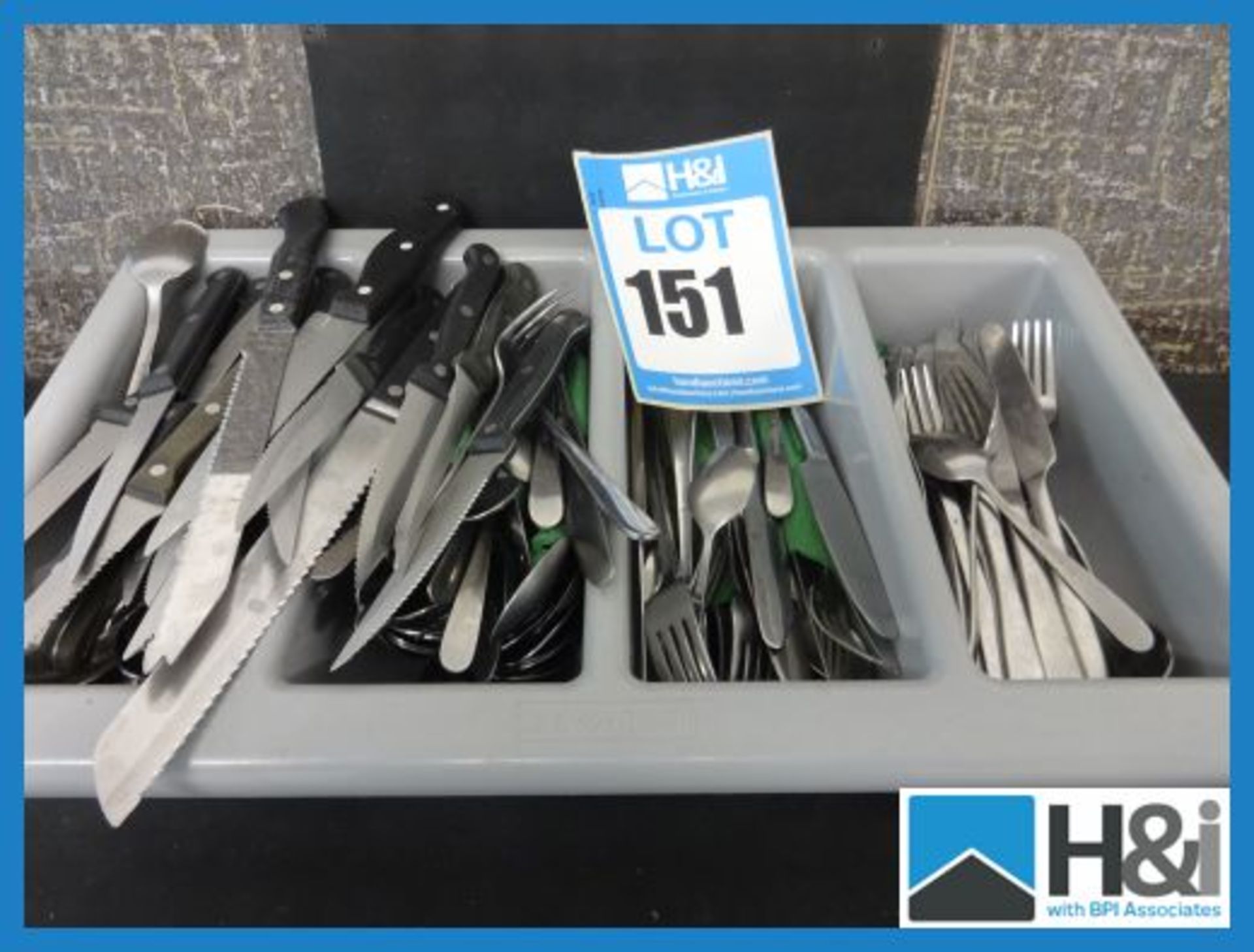 Good Lot of Steak Knives, Spoons, Forks, Bread Knives etc. Appraisal: Good Serial No: NA Location: