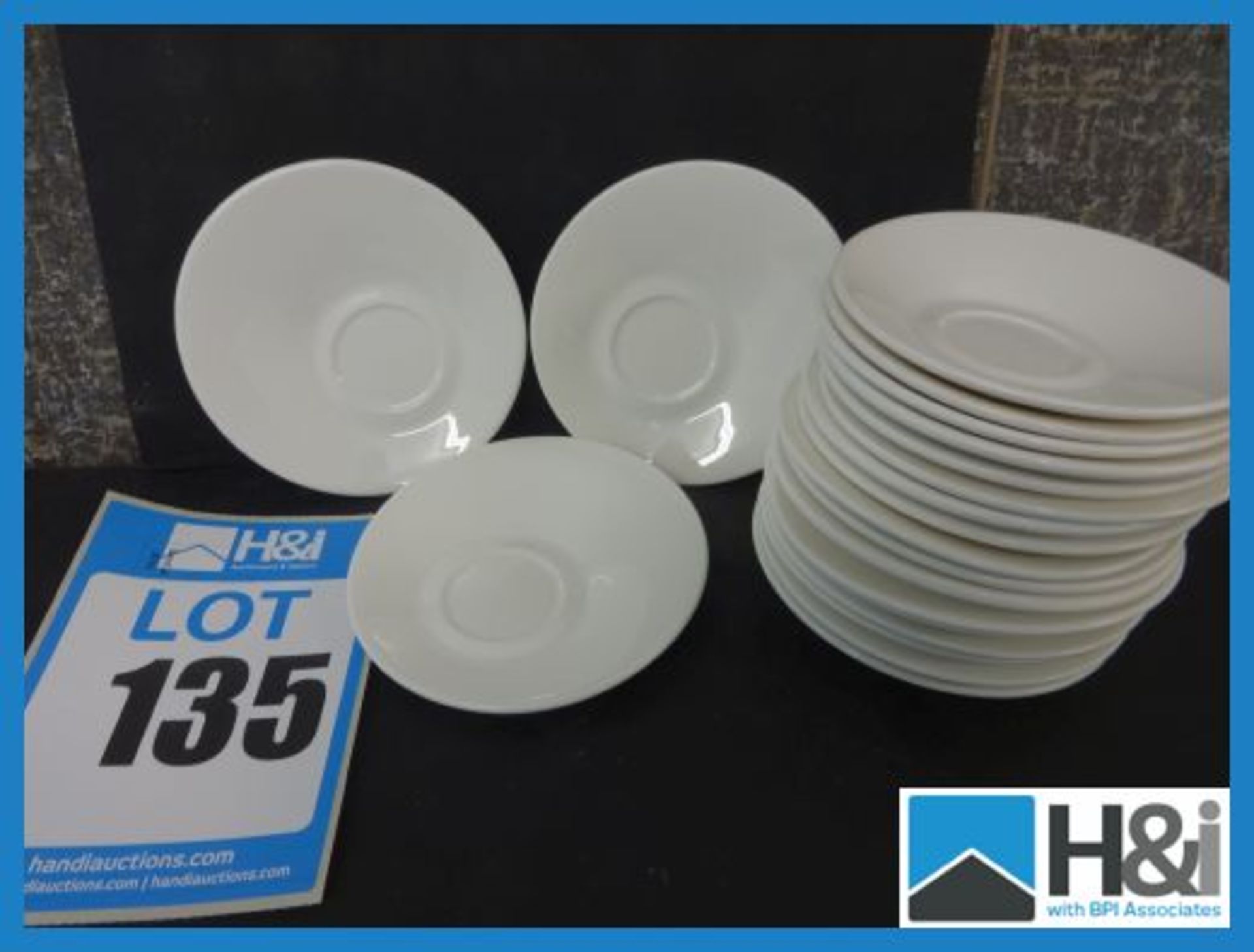 20 x Saucers 125mm Diameter Appraisal: Good Serial No: NA Location: H&I Ltd., The Auction House,