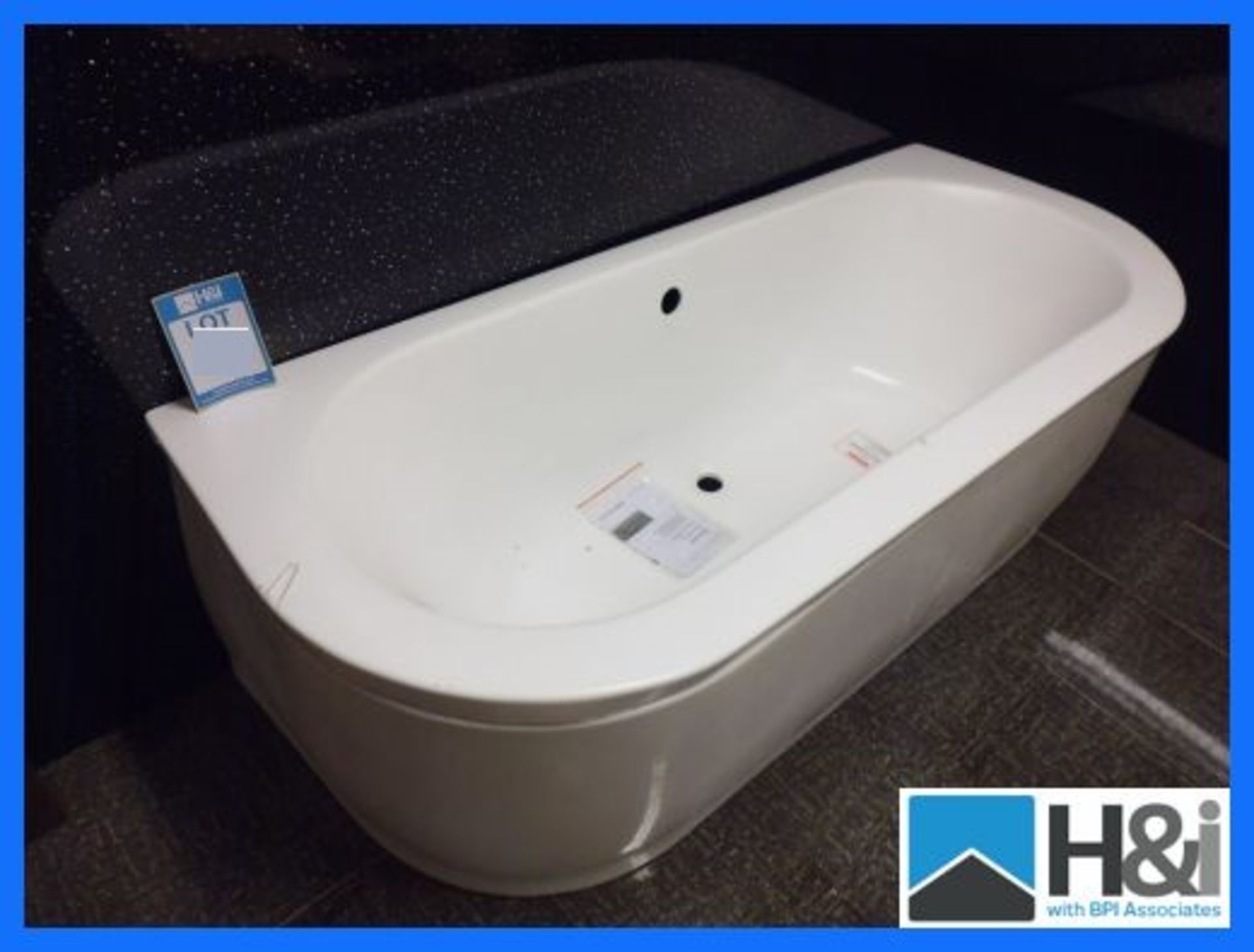 2 x Aldford Acrylic Back to Wall Bath. Height: 550mm, Width: 750mm, Length: 1700mm, Weight: 23kg, - Image 2 of 2