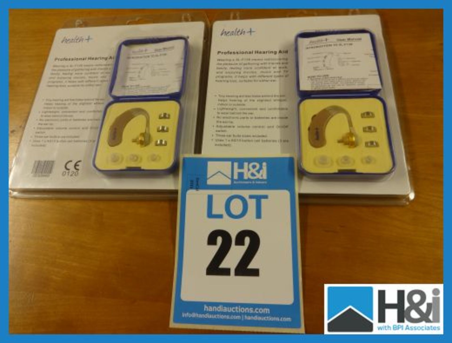 2 X New sealed Health Plus Model SL-F139 professional hearing aids, max sound output 130+ 5DB, Sound