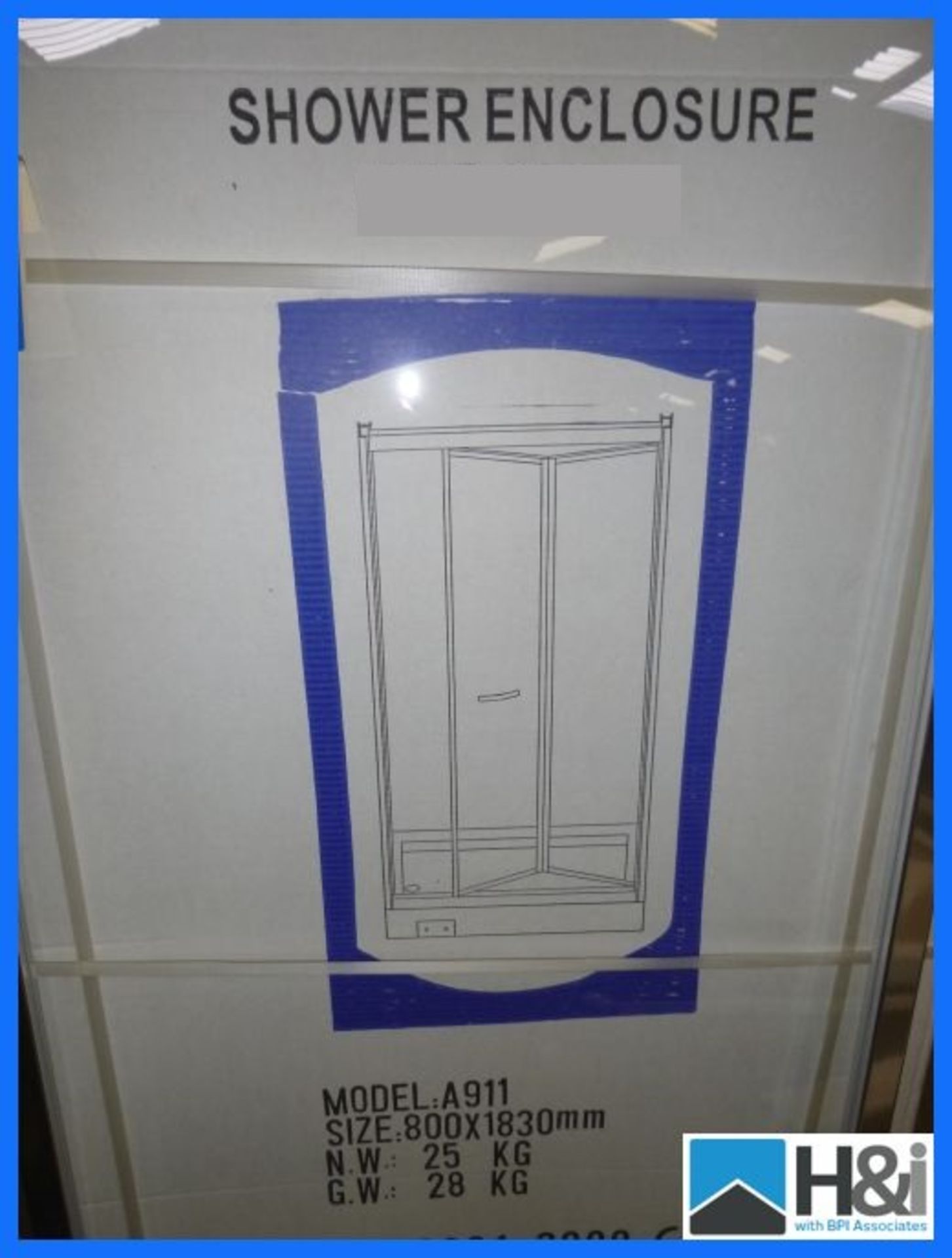 5 x Shower Enclosure Bi-Fold Doors. Please Note Doors Only. Unused Appraisal: Good Serial No: NA