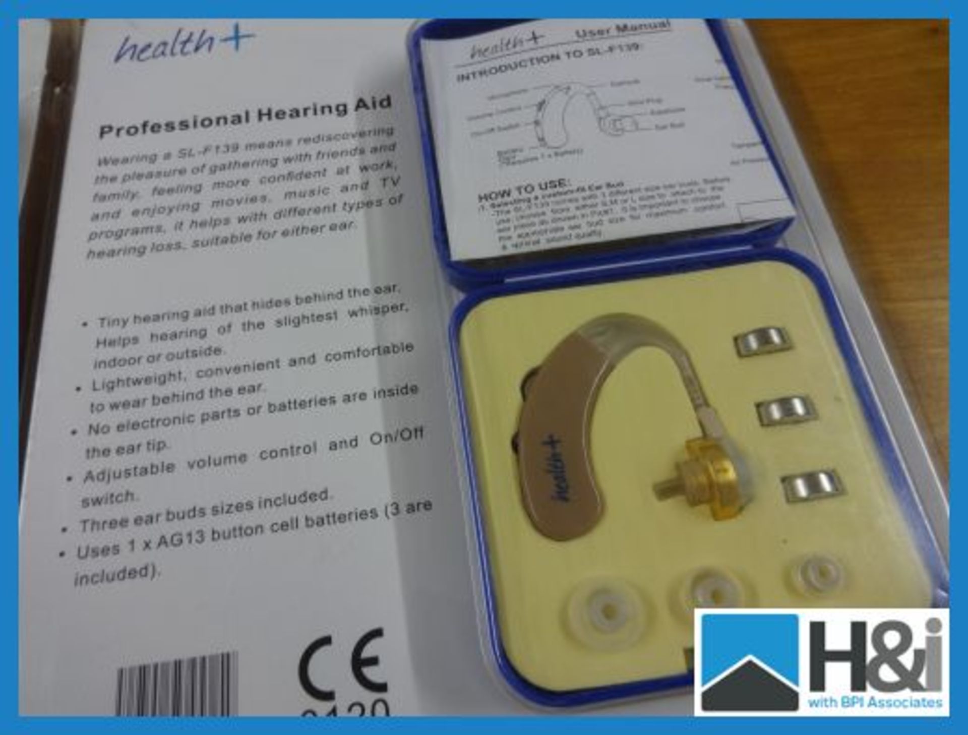 2 X New sealed Health Plus Model SL-F139 professional hearing aids, max sound output 130+ 5DB, Sound - Image 2 of 2