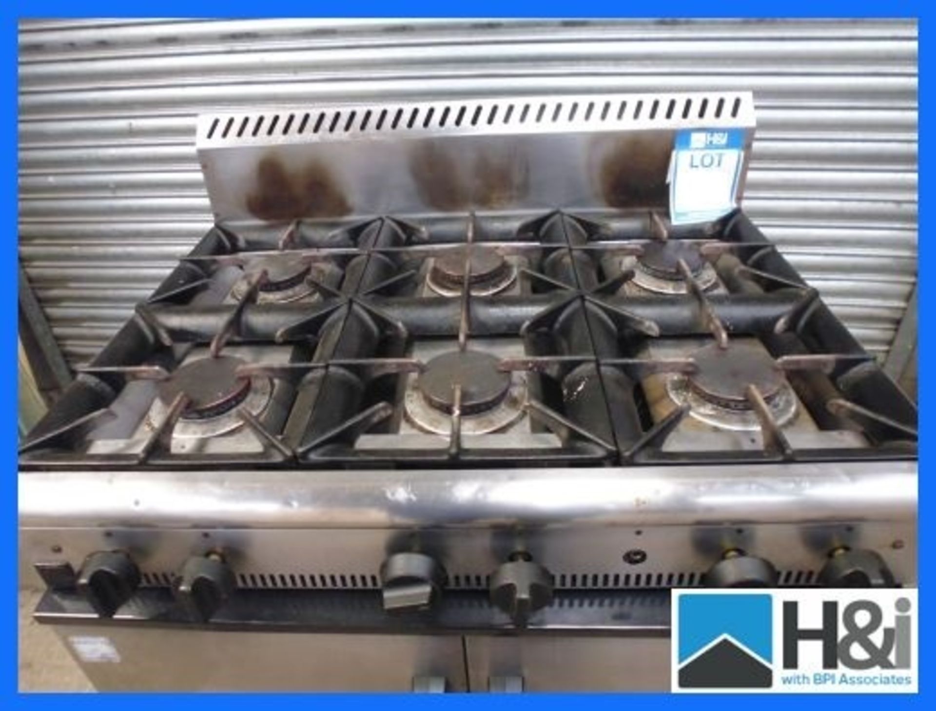 Industrial Type Gas Cooker, 6 Ring with Oven in used Condition Appraisal: Good Serial No: NA - Image 2 of 4