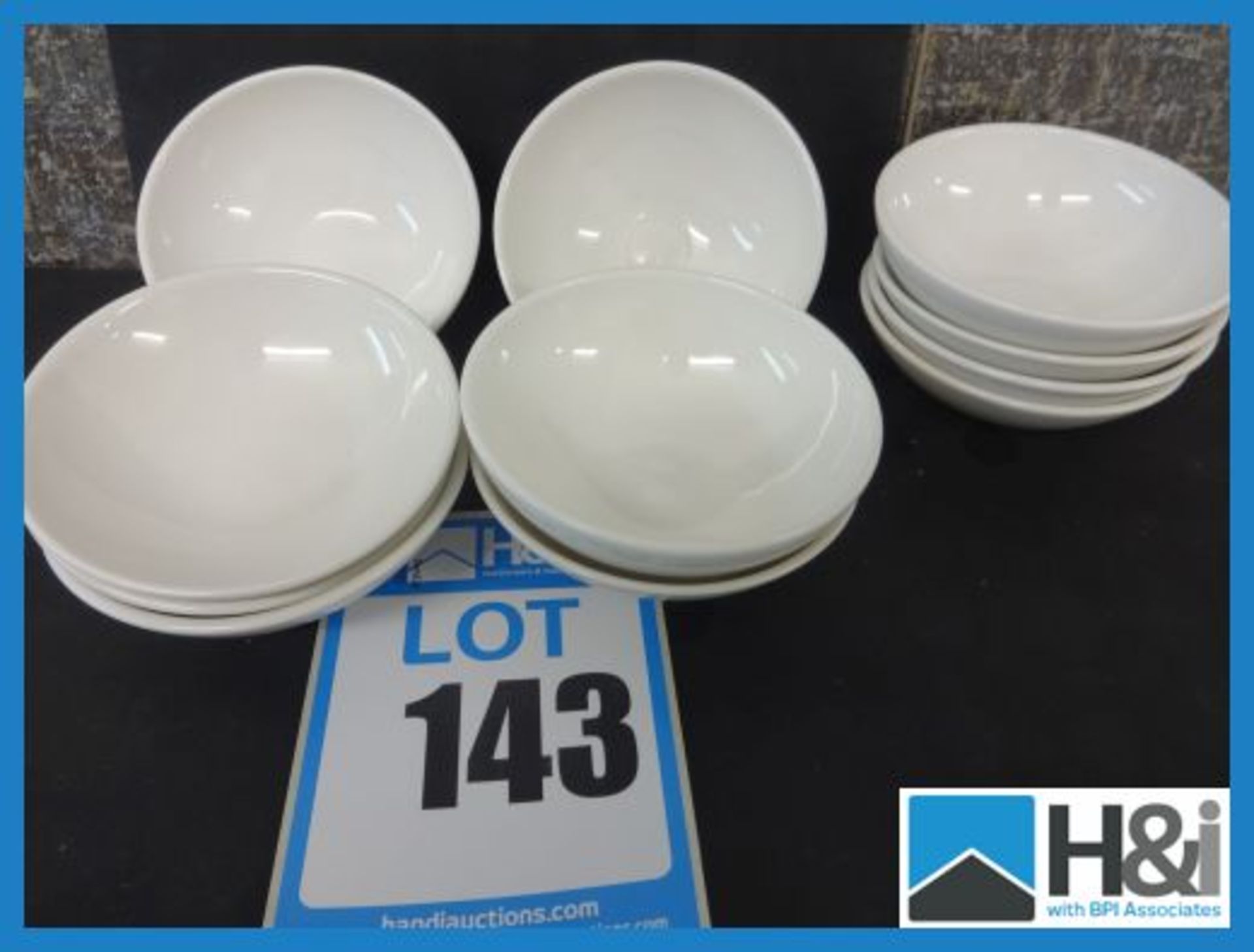 10 x Ceramic Bowls 130mm Diameter Appraisal: Good Serial No: NA Location: H&I Ltd., The Auction