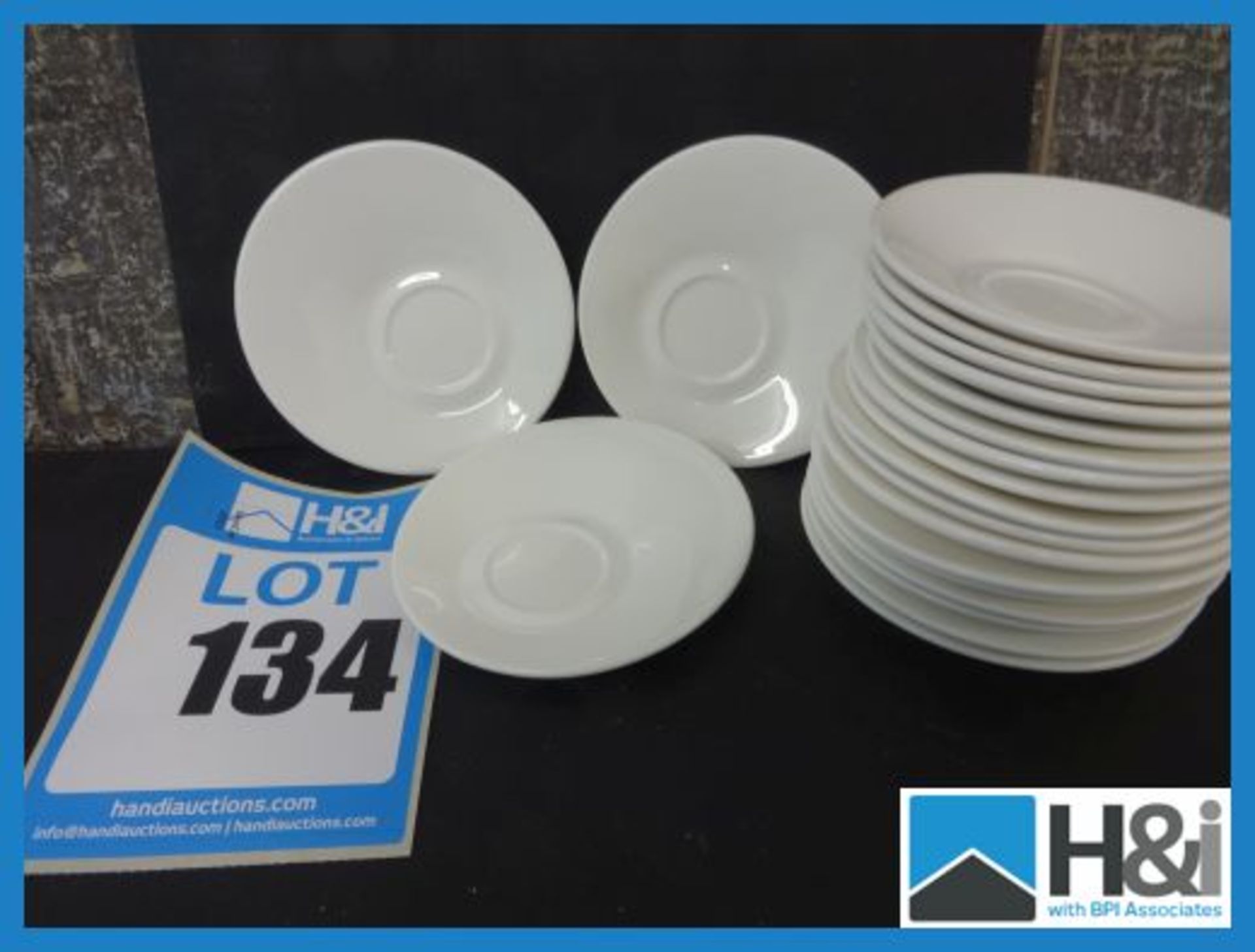 20 x Saucers 125mm Diameter Appraisal: Good Serial No: NA Location: H&I Ltd., The Auction House,