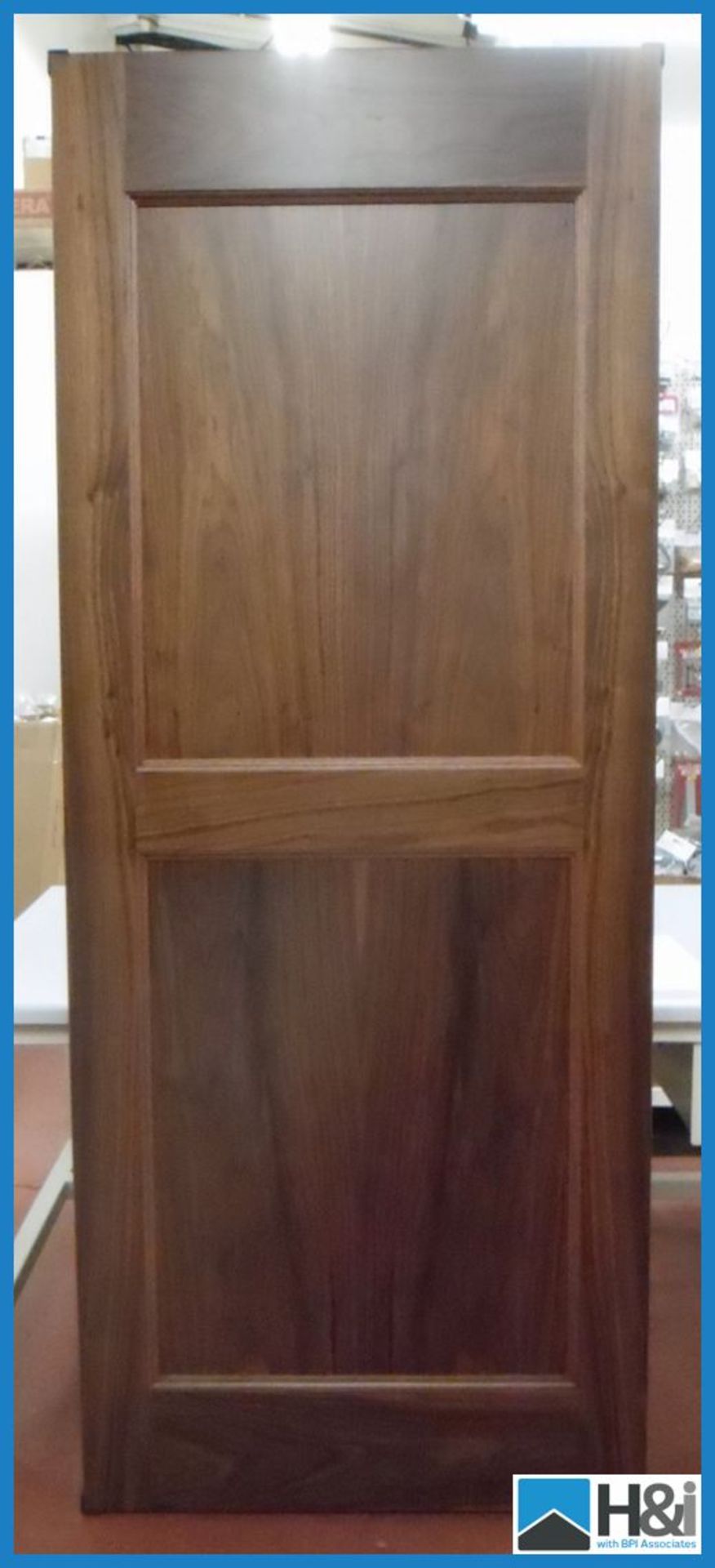 Brand new in sealed packaging Walnut 'Arden' exterior door 78" x 33" 44mm thickness with two flat