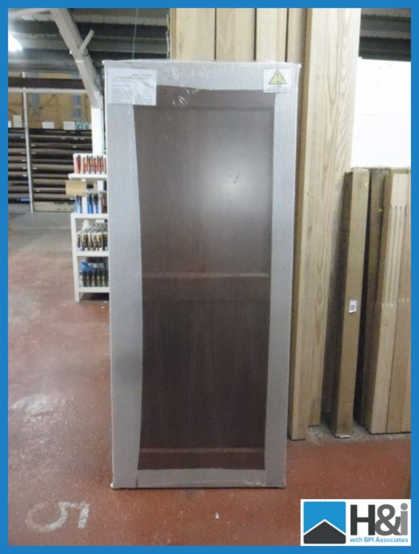 Brand new in sealed packaging Walnut 'Arden' exterior door 78" x 33" 44mm thickness with two flat - Image 3 of 3