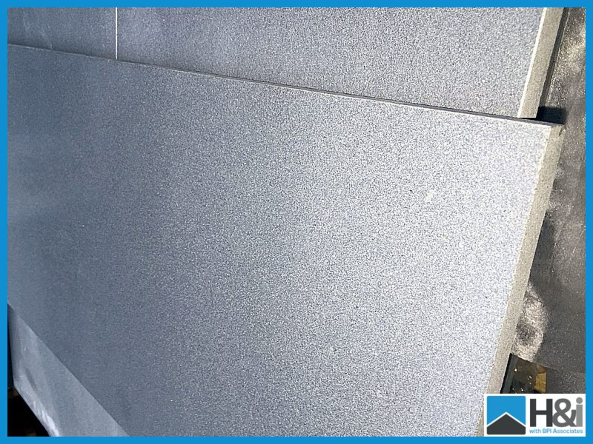 Light grey honed basalt tiles 600 x 300 x 10.5 - 10 sq meters per lot Appraisal: Good Serial No: - Image 2 of 2