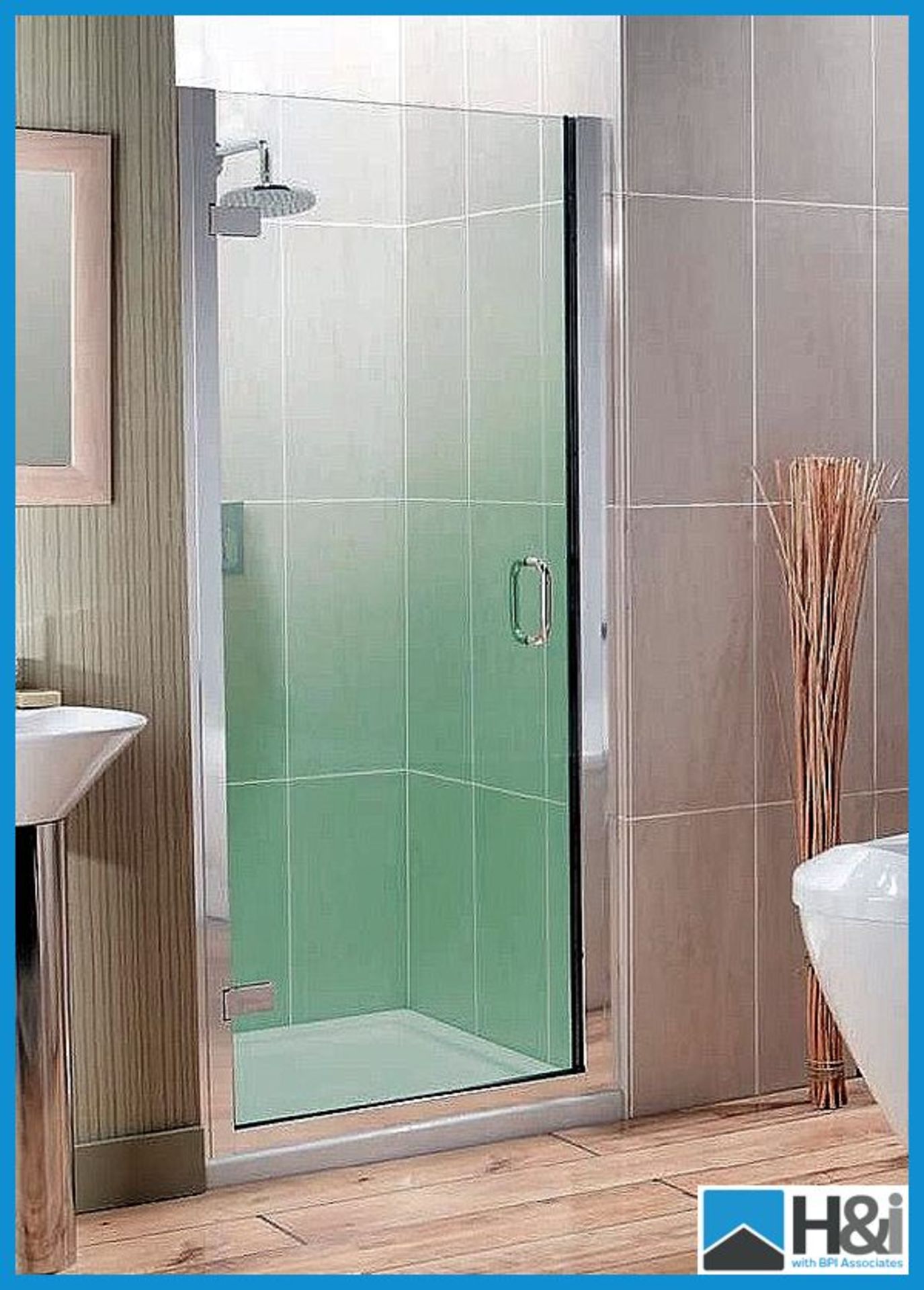 Simpsons Classic Shower door in Silver 6505RH with Shower Tray Normal Price 580.00GBP Appraisal: