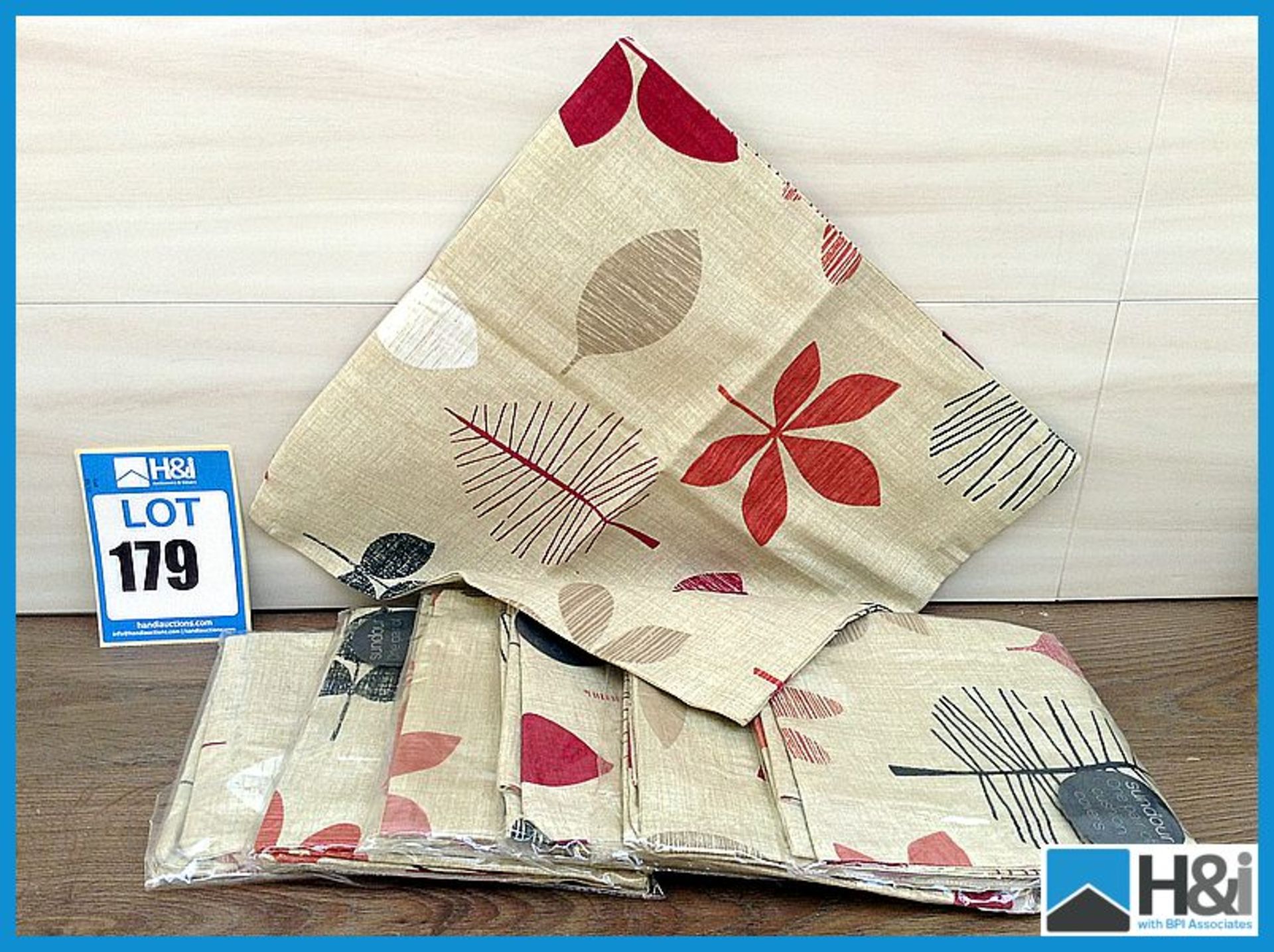 7 qty of Sundour 17" cushion covers in Maple  Appraisal: Good Serial No: NA Location: H&I Auctions