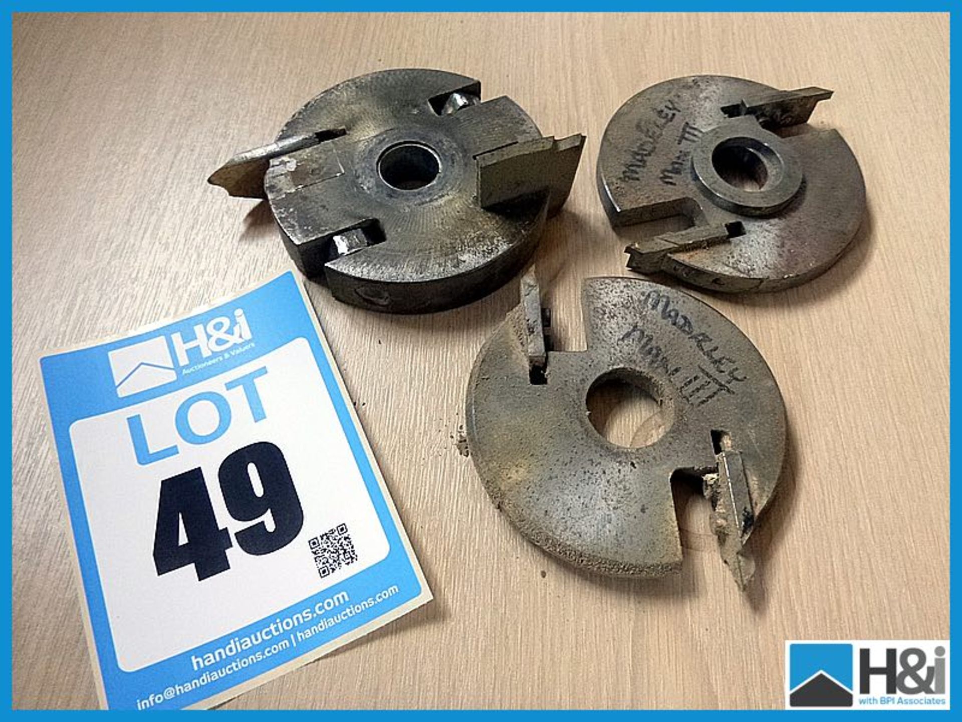 3 of cutter heads Appraisal: Good Serial No: NA Location: Jack Madeley Joinery Mount Pleasant