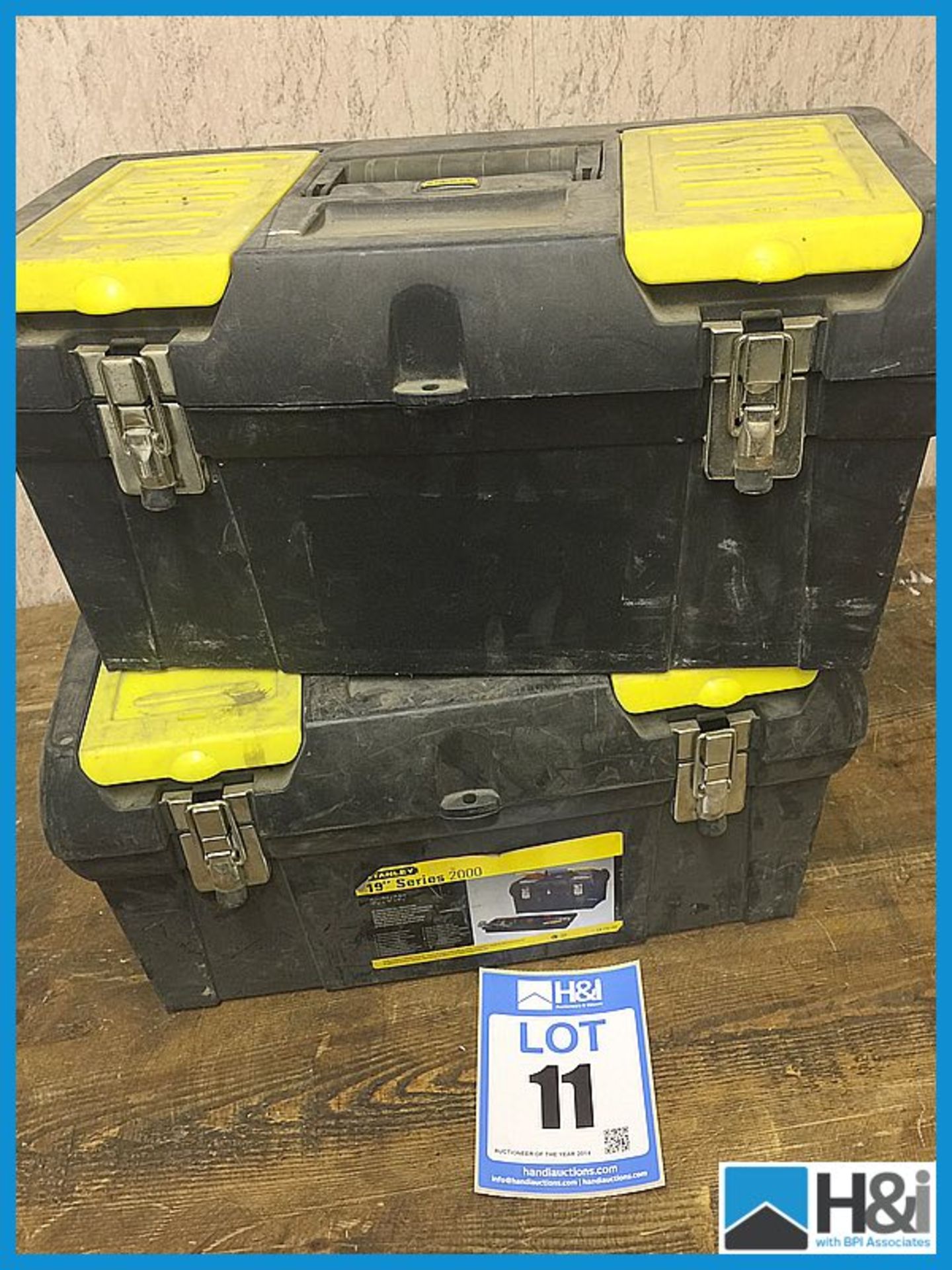 2 x used Stanley toolboxes Appraisal: Viewing Essential Serial No: NA Location: H&I, The Auction