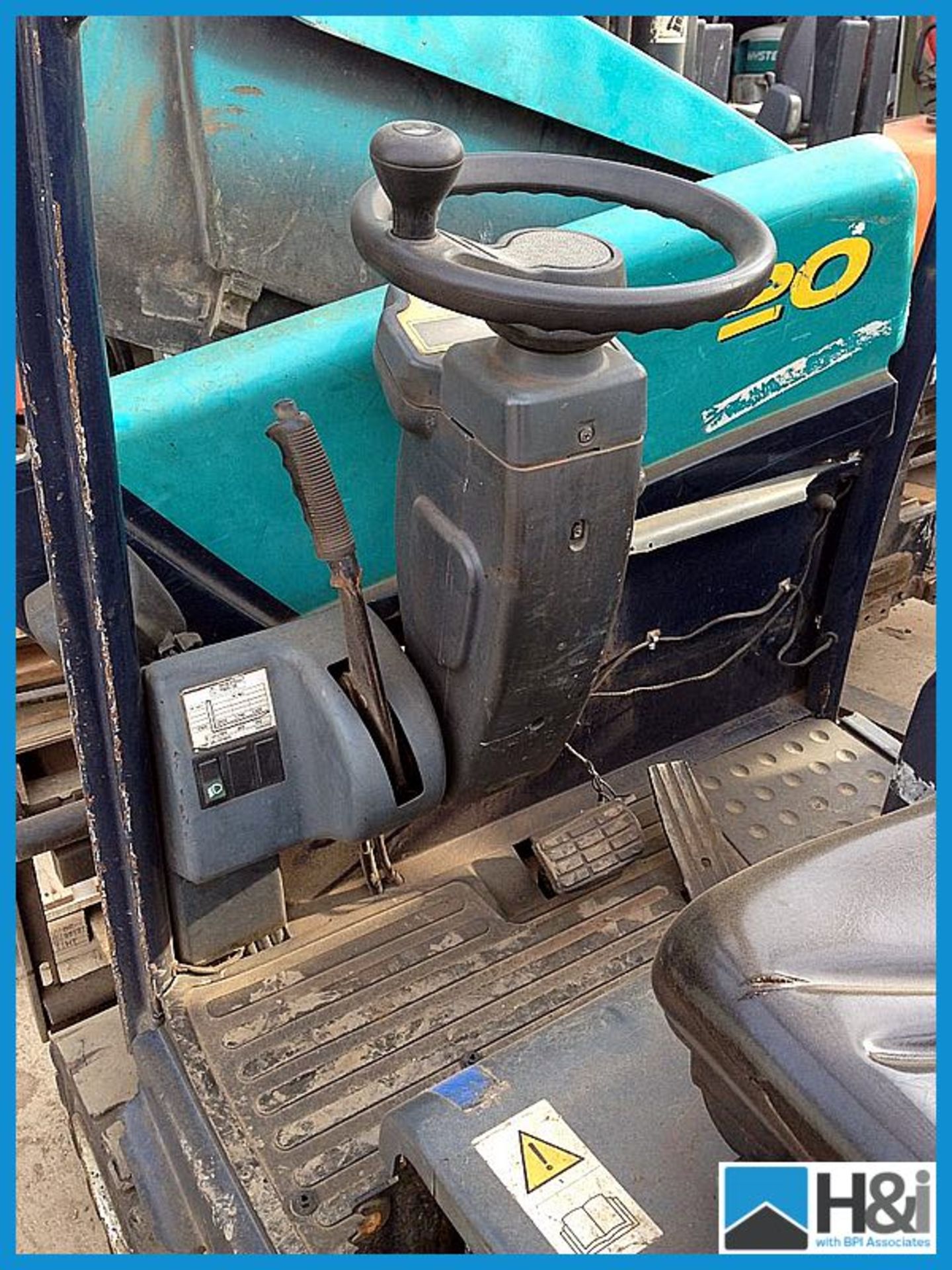 Komatsu electric forklift truck Model E20 V36 spares or repair non running  Appraisal: Good Serial - Image 2 of 4