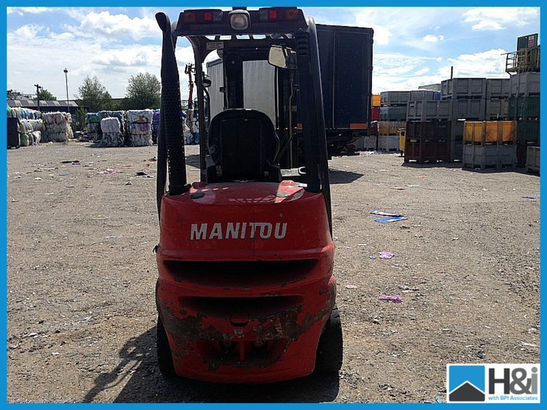 Manitou MI800D 1800 diesel forklift 2014 year appx 700 hours side shift , tilt Triplex 4700m mast - Image 6 of 8