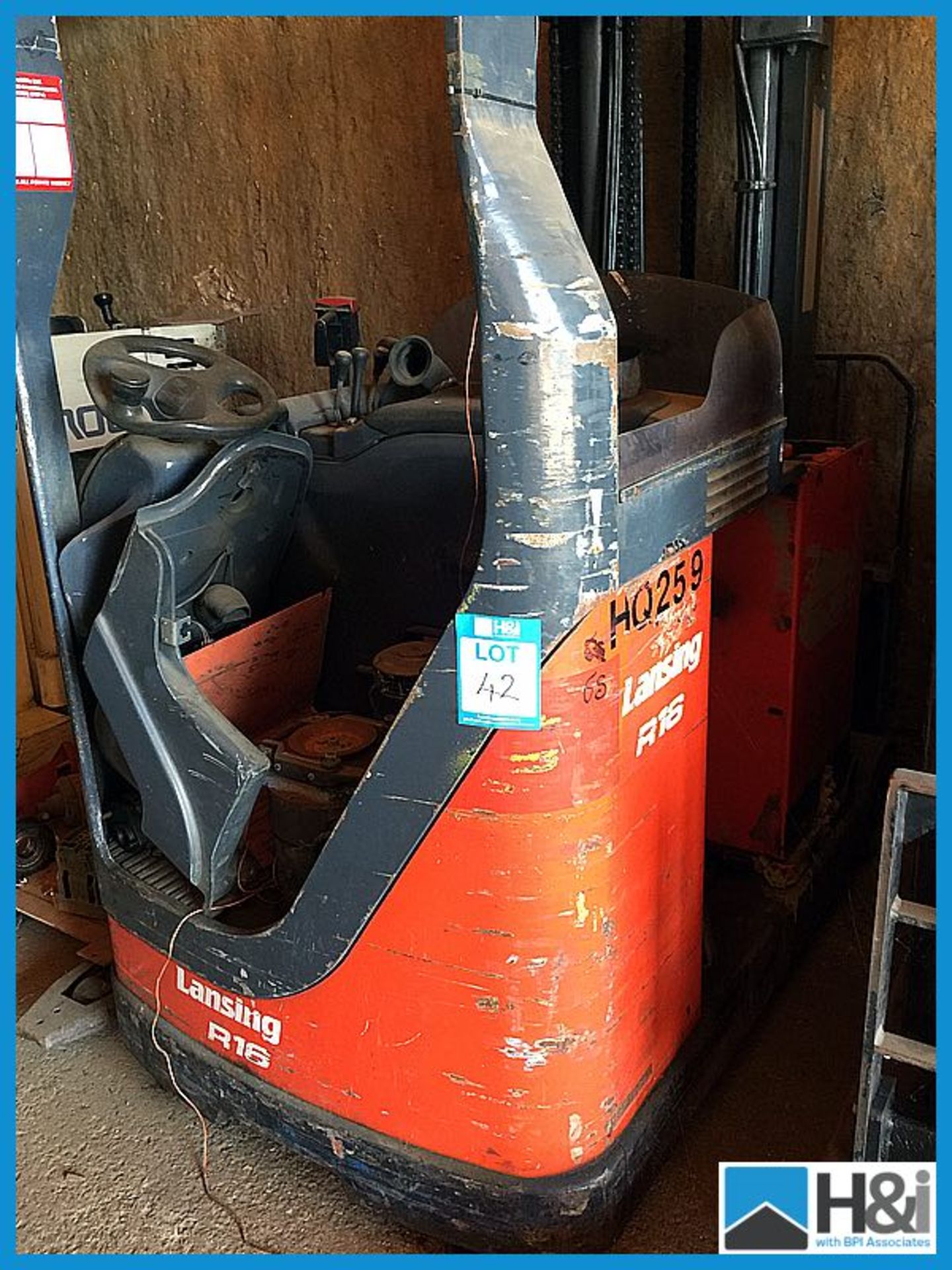 Lansing reach truck non runner model R16 Appraisal: Good Serial No: NA Location: Fenland Auction - Image 3 of 3