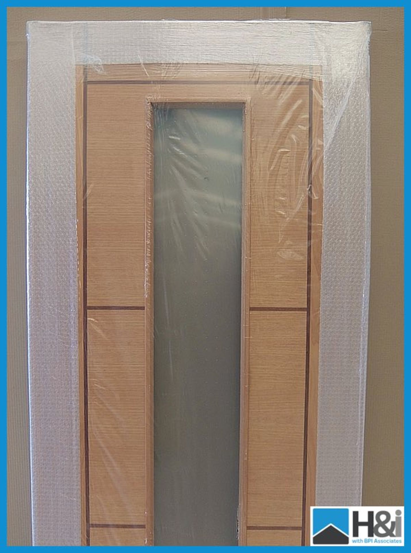 2ft 9in Kinver hardwood pre-finished engineered internal glazed door 78x33". 1981x838mm, 35mm - Image 3 of 3