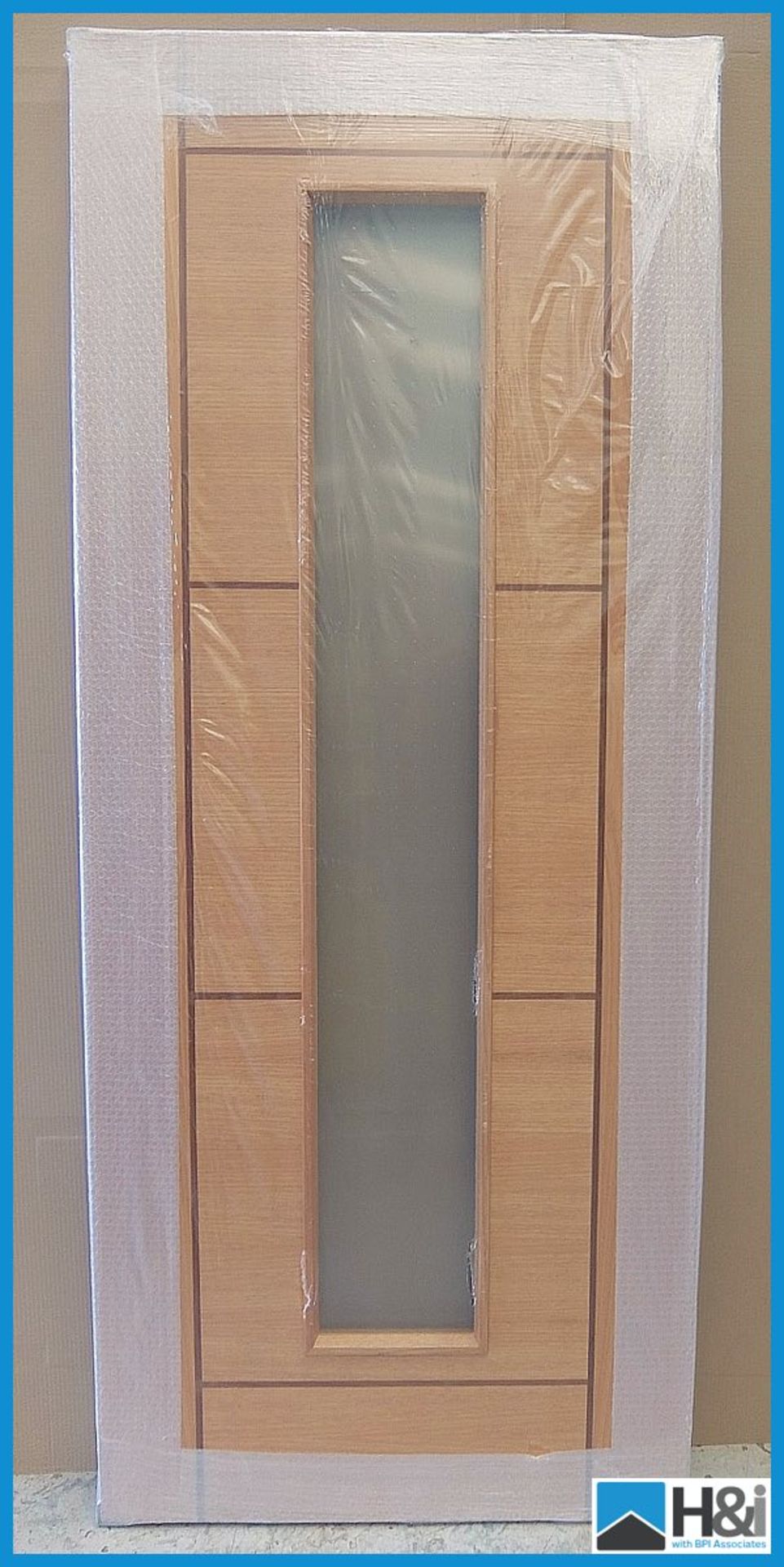 2ft 9in Kinver hardwood pre-finished engineered internal glazed door 78x33". 1981x838mm, 35mm