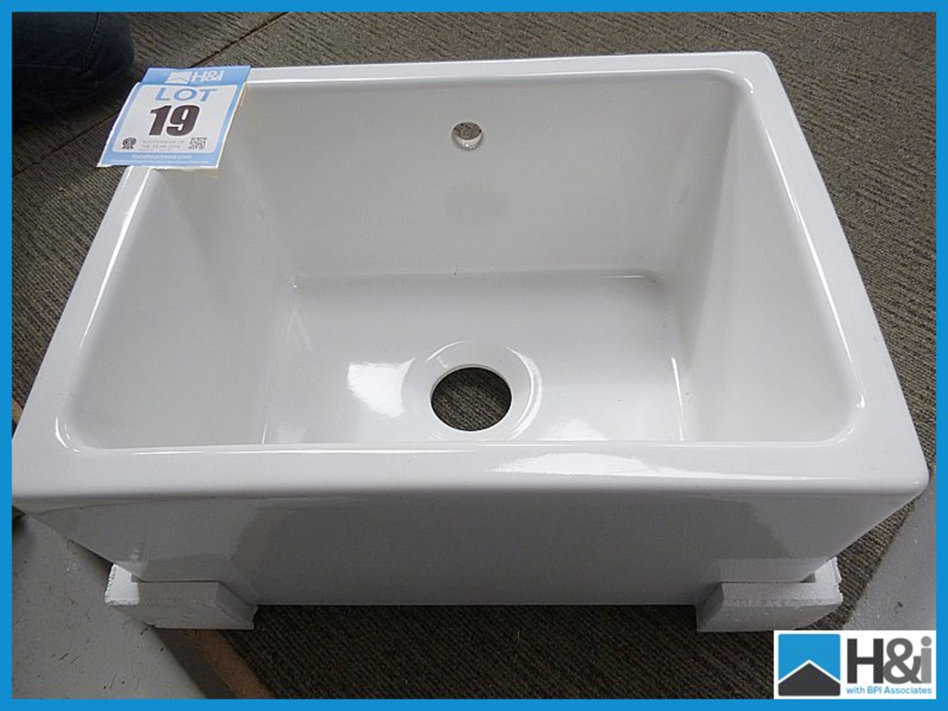 Belfast sink 24x18x10. New. RRP £599. LAST ONES AVAILABLE Appraisal: Viewing Essential Serial No: NA