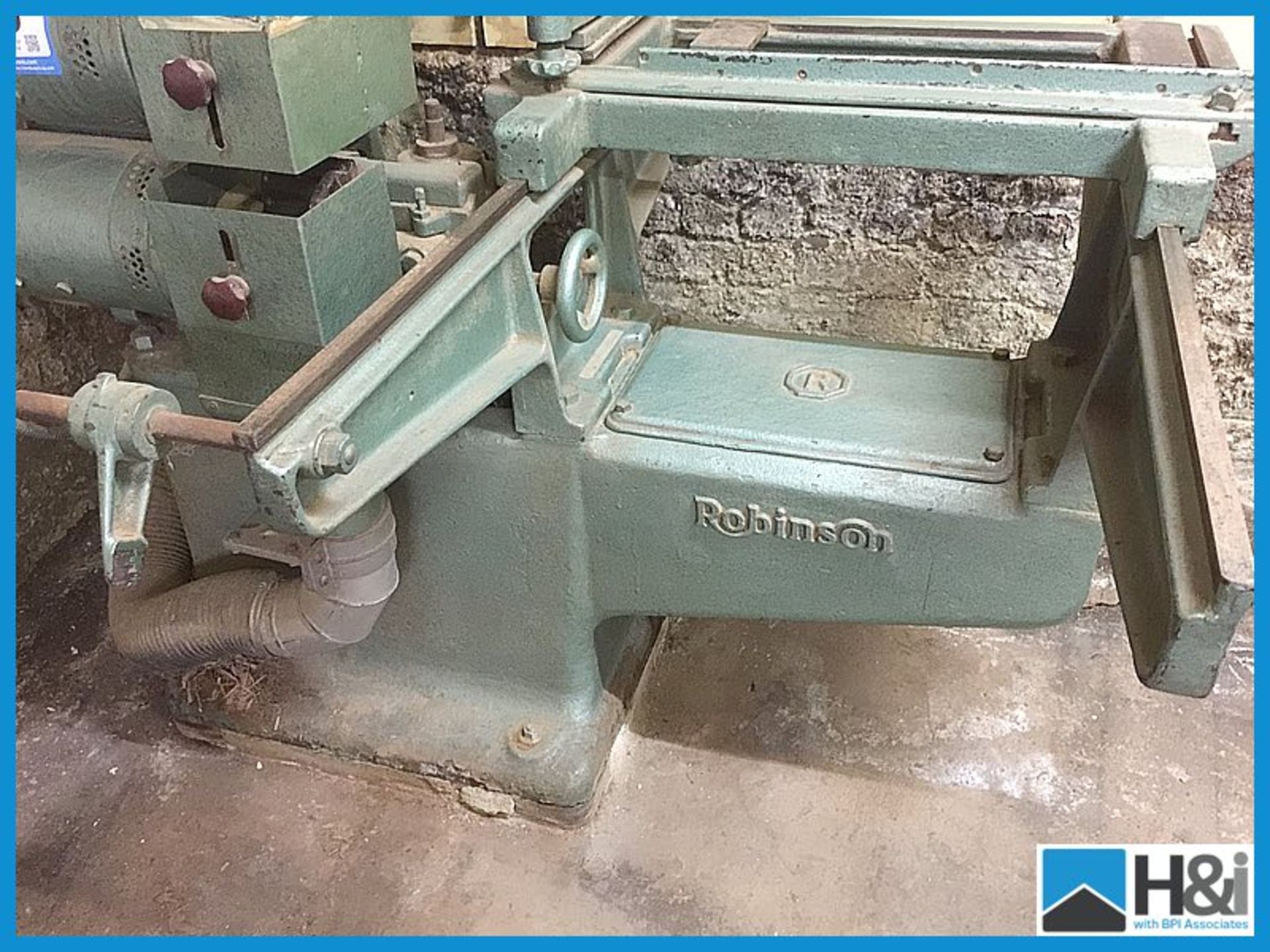 Robinson 4 head tenoning machine. Compact size. 3 phase. Requires partial dismantling by buyer, - Image 3 of 4