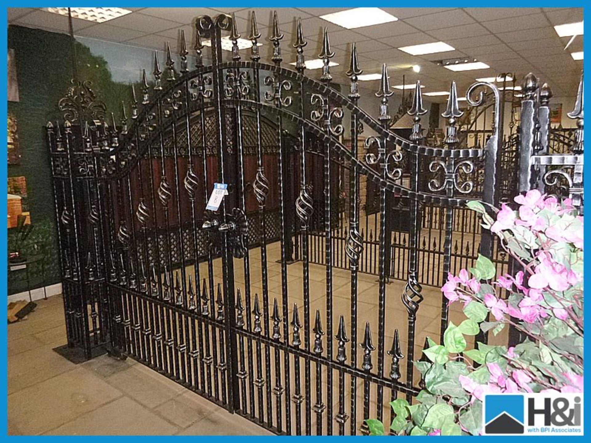 Cranleigh fully hot dipped galvanised gates 3000mm opening width total width 3600mm height 2300mm