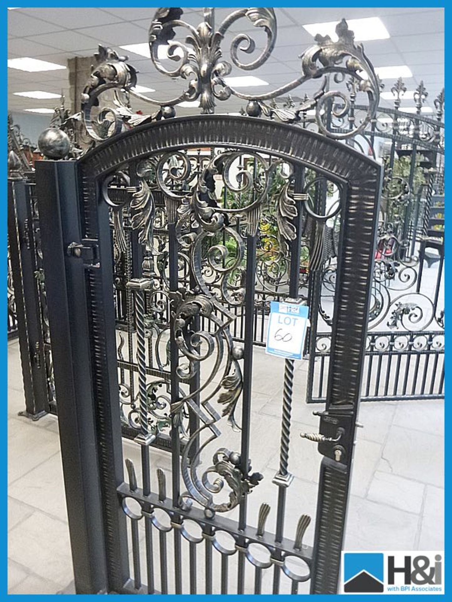 Fully hot dipped galvanised gate Overall width 1.07 mtr height 2.2mm approx RRP £1200  Appraisal:
