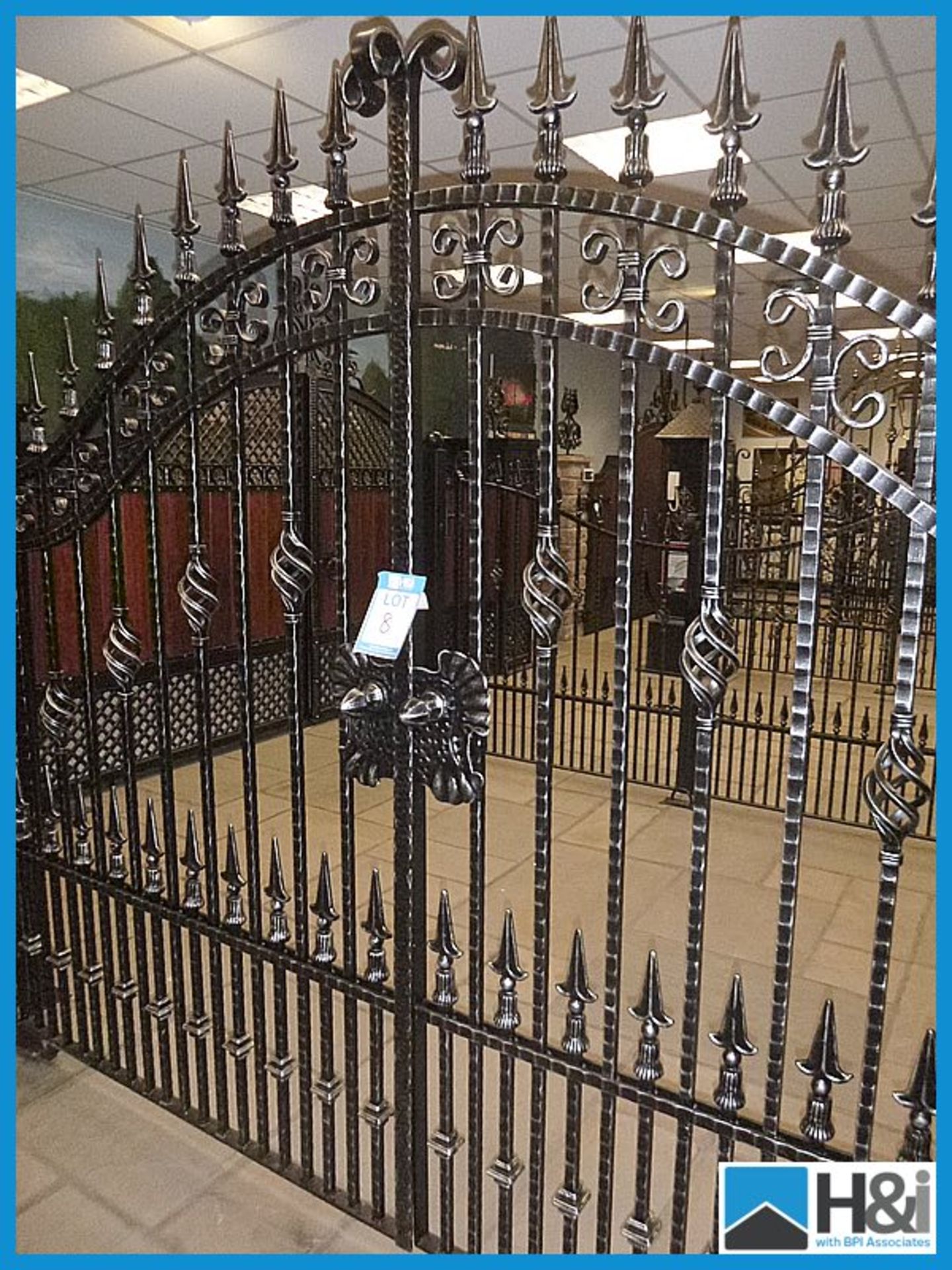 Cranleigh fully hot dipped galvanised gates 3000mm opening width total width 3600mm height 2300mm - Image 2 of 7