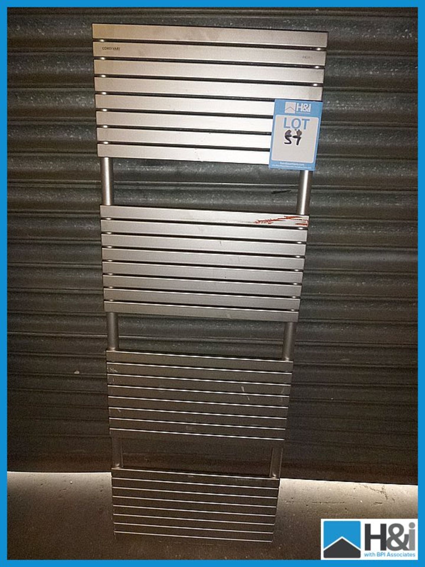 Vogue Cordivari Designer Towel Rail, 143x50cm, unused Appraisal: Viewing Essential. NOTE: H&I