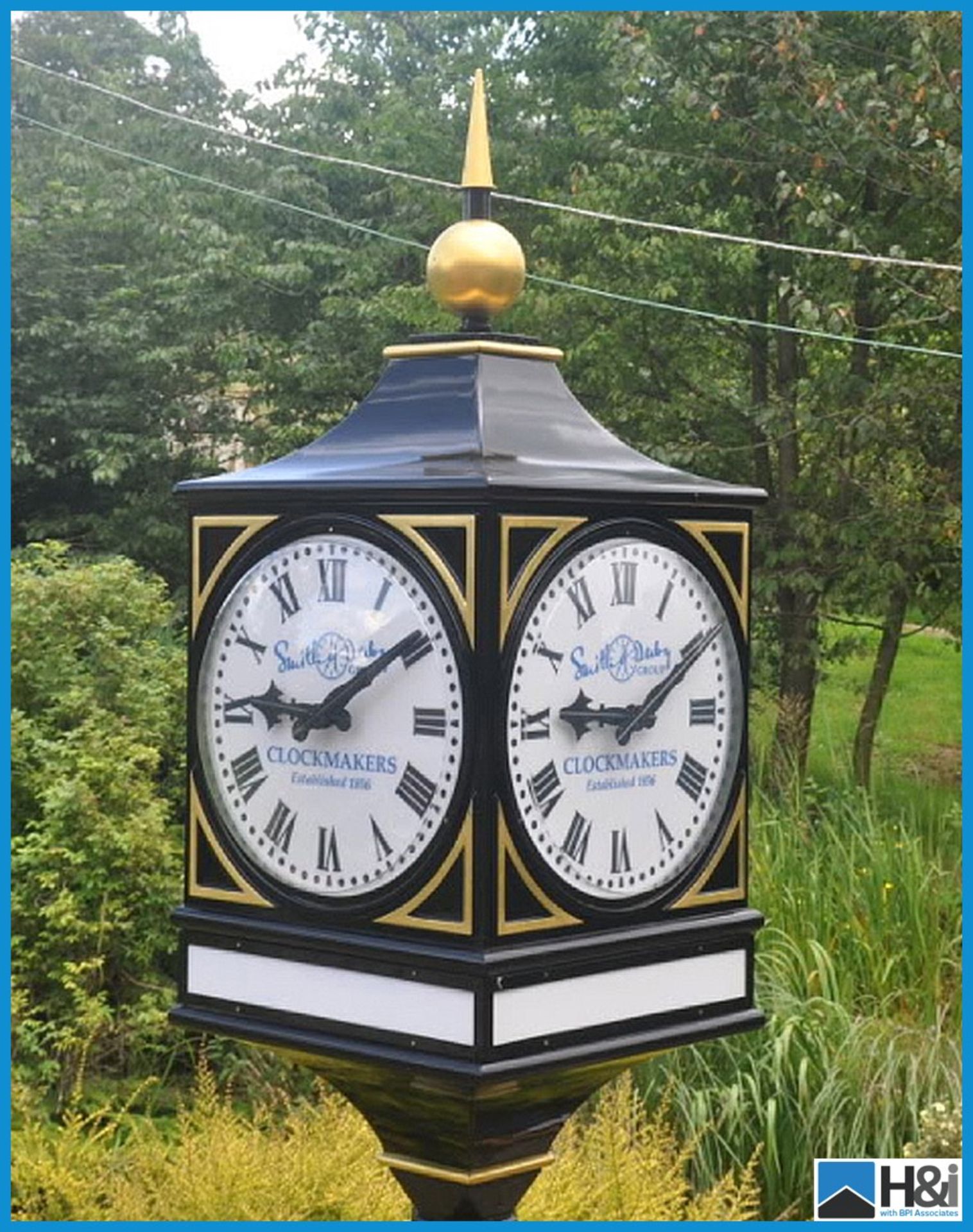 Superb Outdoor Pillar Clock made by Smith of Derby, approx. 20 years old. 'Boston 2' model. (See - Image 2 of 13