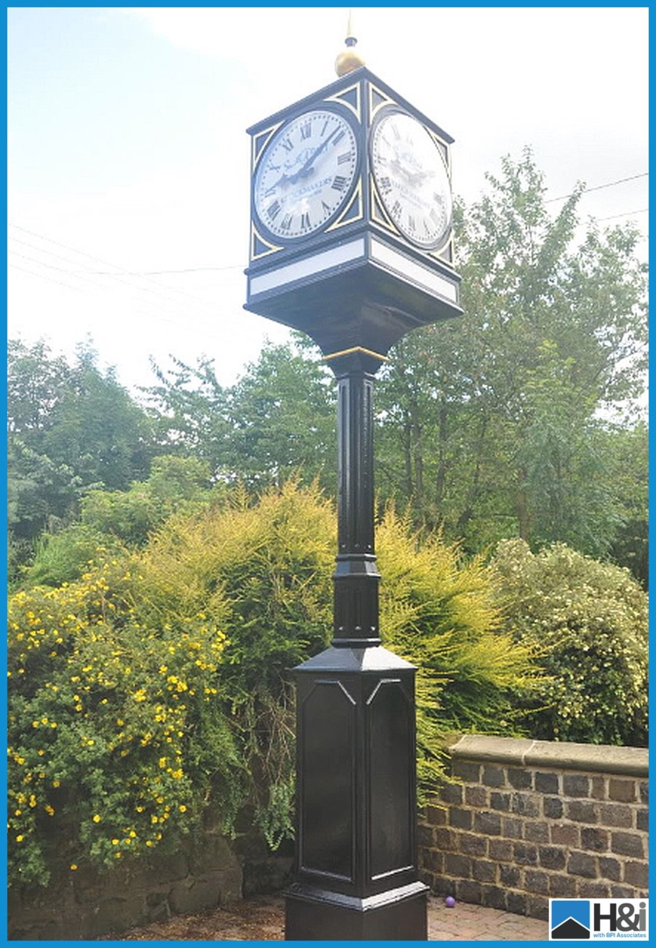 Superb Outdoor Pillar Clock made by Smith of Derby, approx. 20 years old. 'Boston 2' model. (See