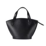 Louis Vuitton sac Saint-Jacques en cuir épi noir Kourkil housse 24x38 cm