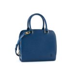 Louis Vuitton sac Pont-Neuf en cuir épi bleu toledo bouclerie dorée bandoulière housse 23x25 cm