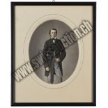 Photographie colorisée de Frederic-Sears Ier Grand d'Hauteville circa 1850 représenté en costume