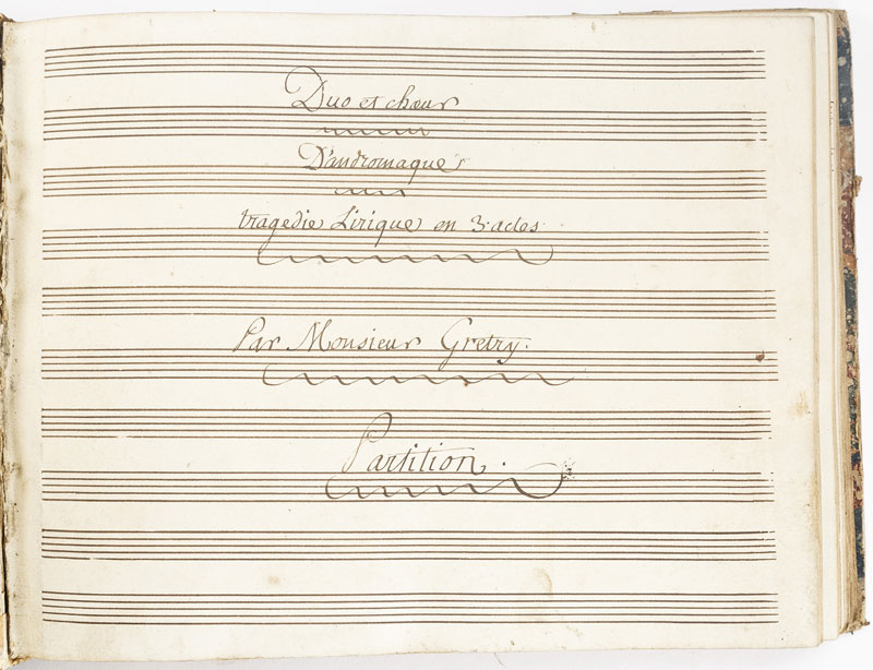 [MUSIQUE]. Partition manuscrite. Différents arias tirées de la tragédie d'Andromaque composée par - Image 8 of 8