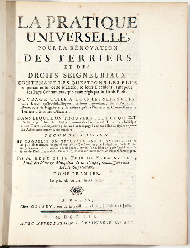 LA POIX DE FREMINVILLE (Edmé de). 3 ouvrages en 8 vol. in-4°. 1)&nbsp La Pratique universelle pour - Image 2 of 9