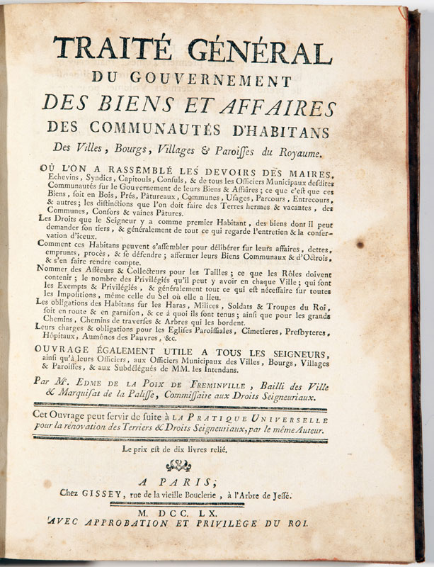 LA POIX DE FREMINVILLE (Edmé de). 3 ouvrages en 8 vol. in-4°. 1)&nbsp La Pratique universelle pour - Image 8 of 9