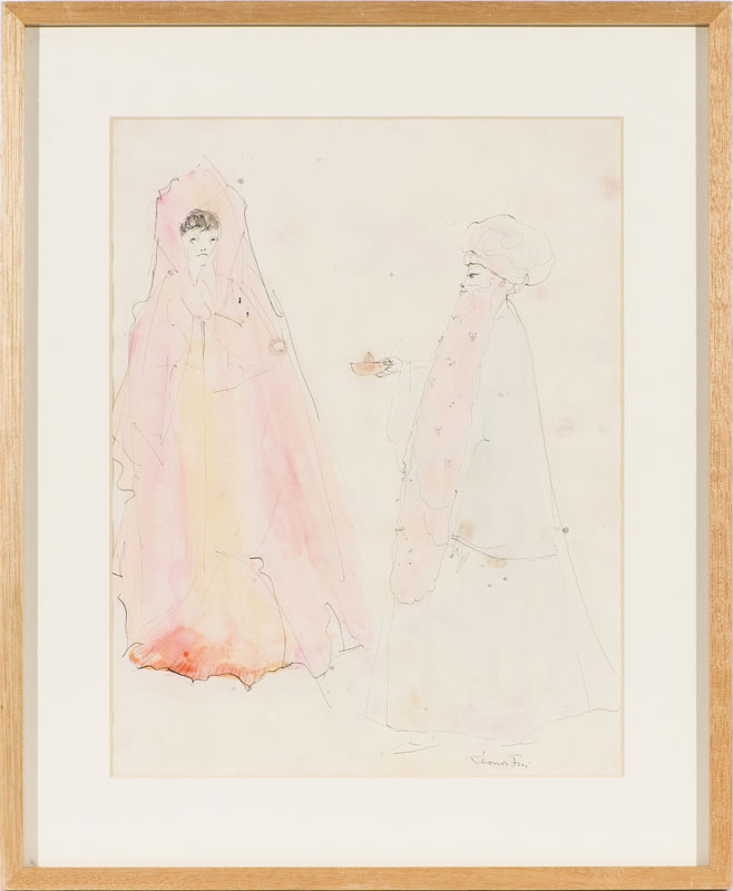 Leonor Fini (1907-1996) &nbsp Projets de costumes ensemble de 17 croquis à l'aquarelle gouache encre - Image 2 of 18