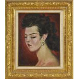 Emile-François Chambon (1905-1993) Portrait de "Ludmilla Barta" huile sur toile signée et datée (